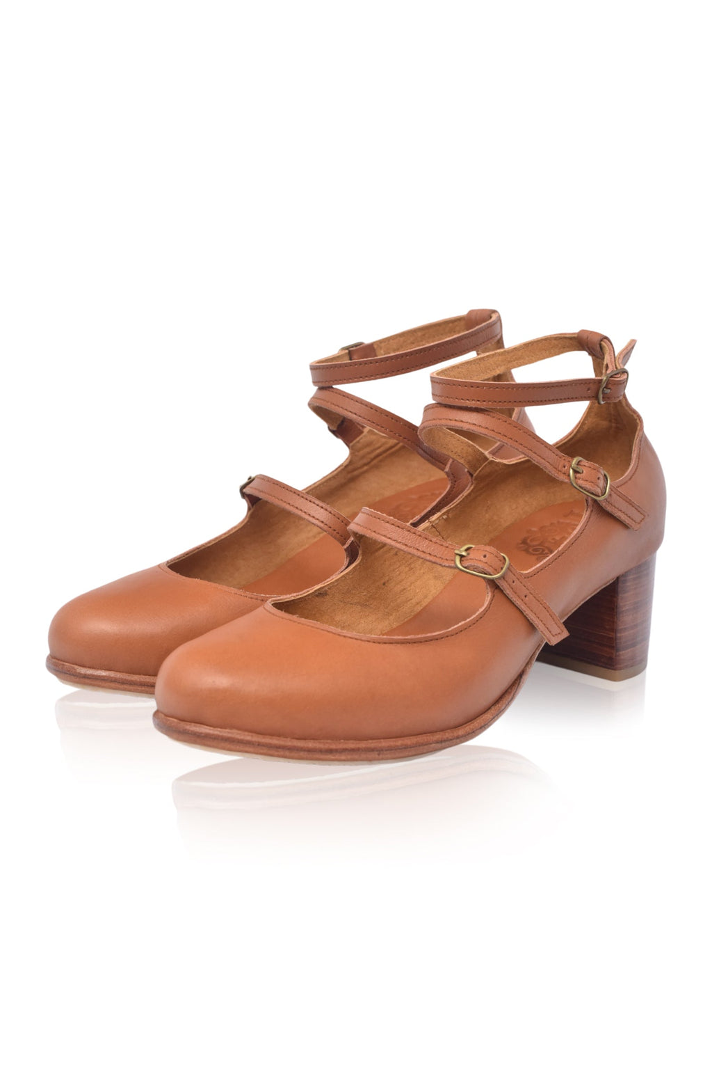 Buy Jardin Block Heel Leather Pumps by Bali ELF