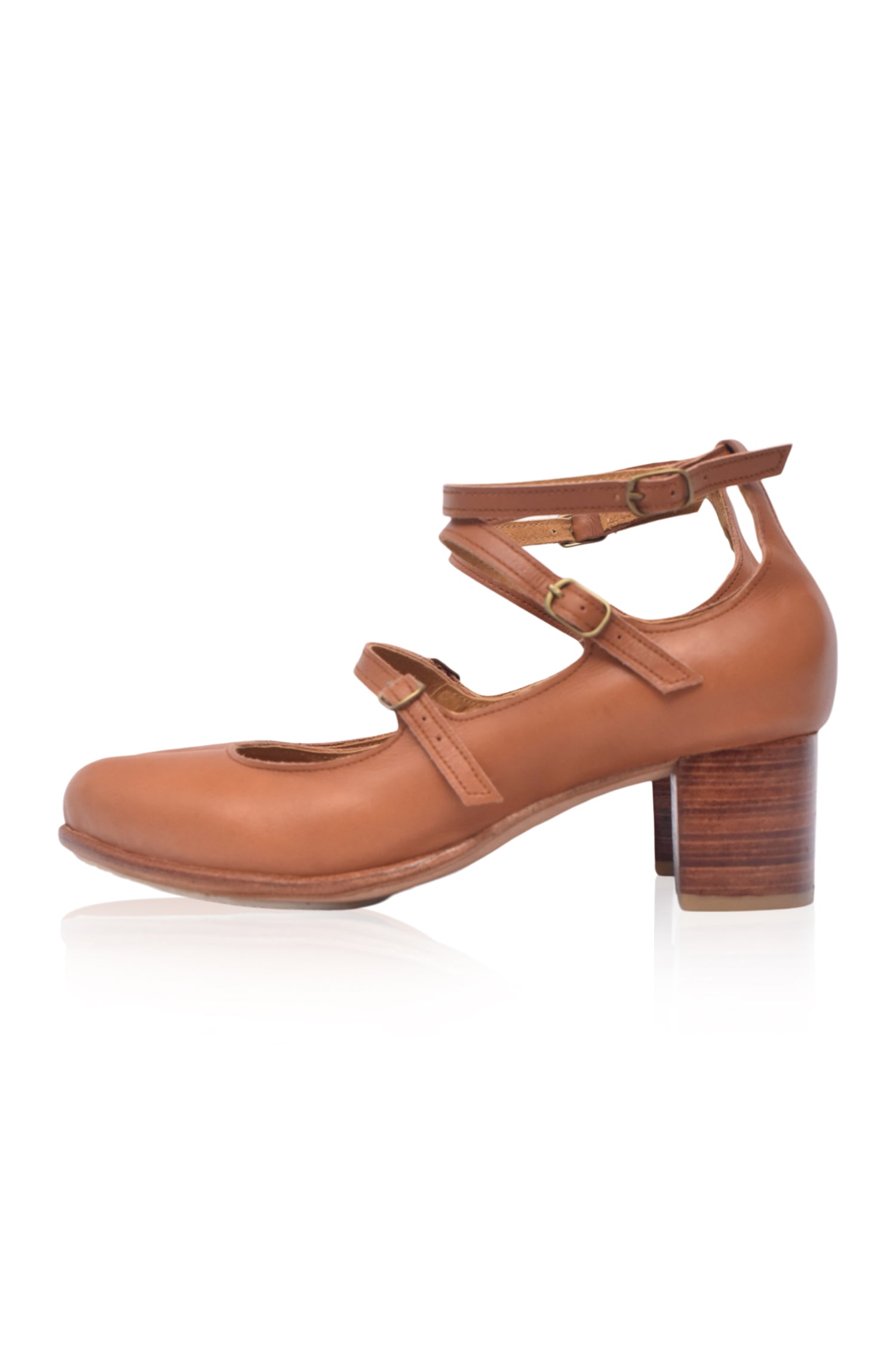 Buy Jardin Block Heel Leather Pumps by Bali ELF