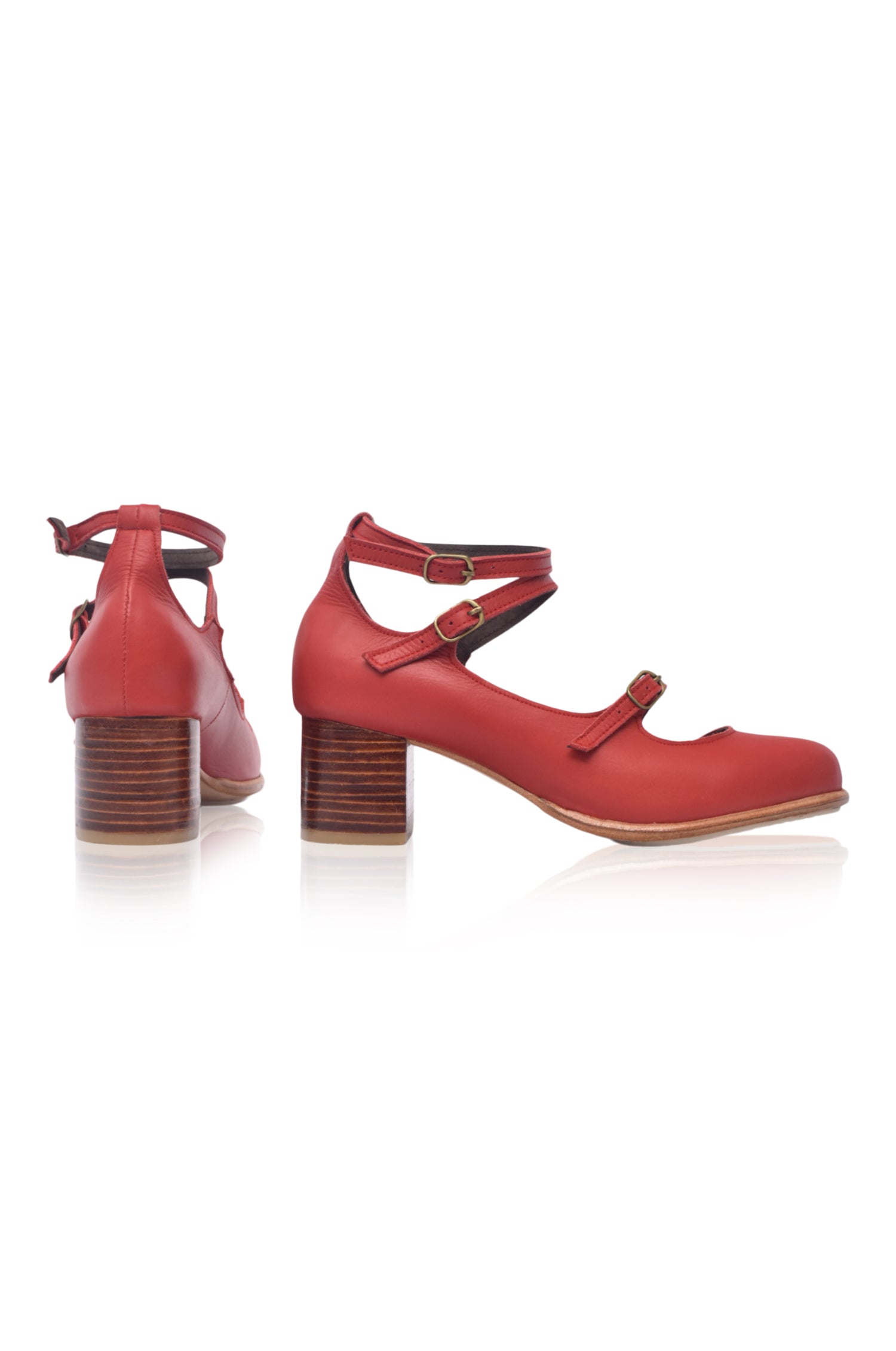 Buy Jardin Block Heel Leather Pumps by Bali ELF