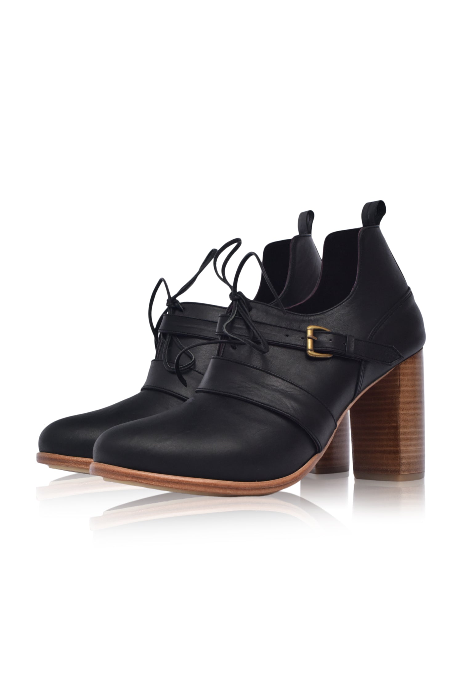 Buy Josephine Lace up Leather Heels by Bali ELF
