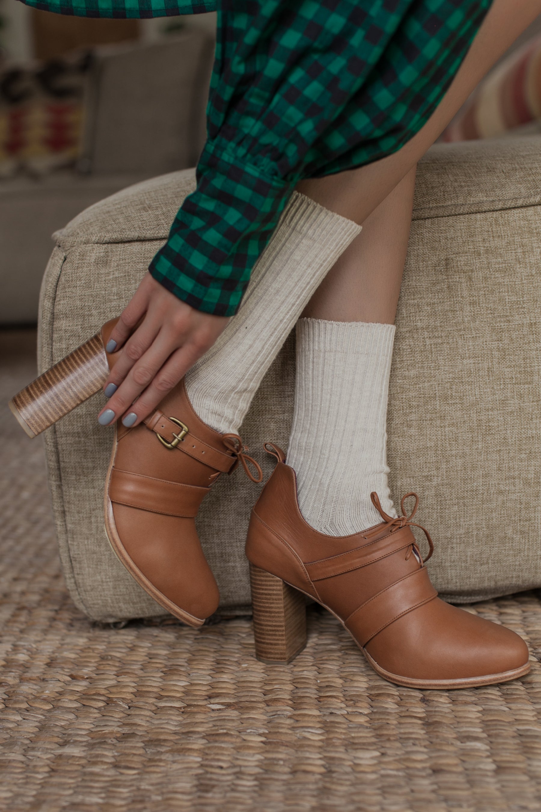 Buy Josephine Lace up Leather Heels by Bali ELF