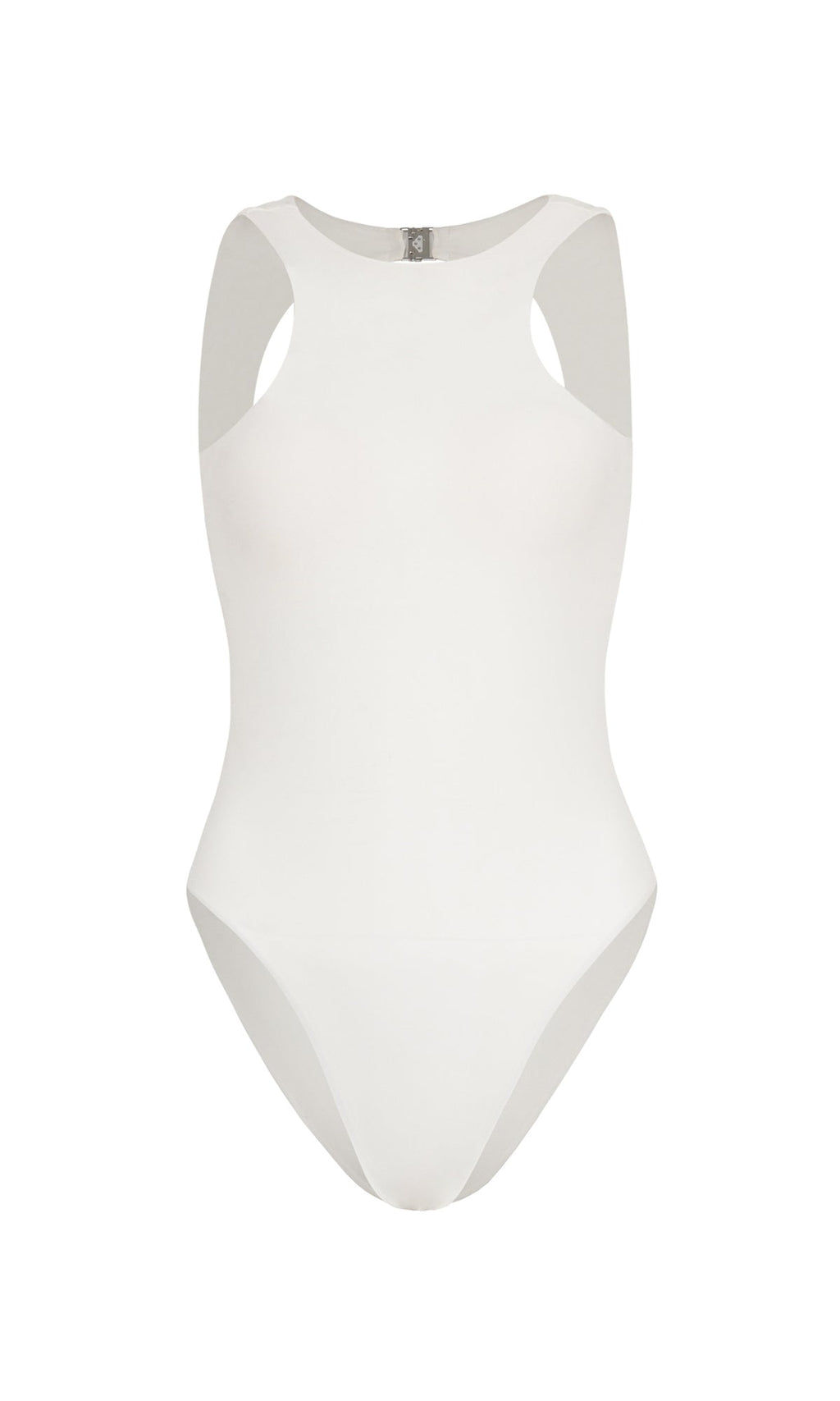 JUPITER Open-Back Recycled One-Piece Swimsuit in White