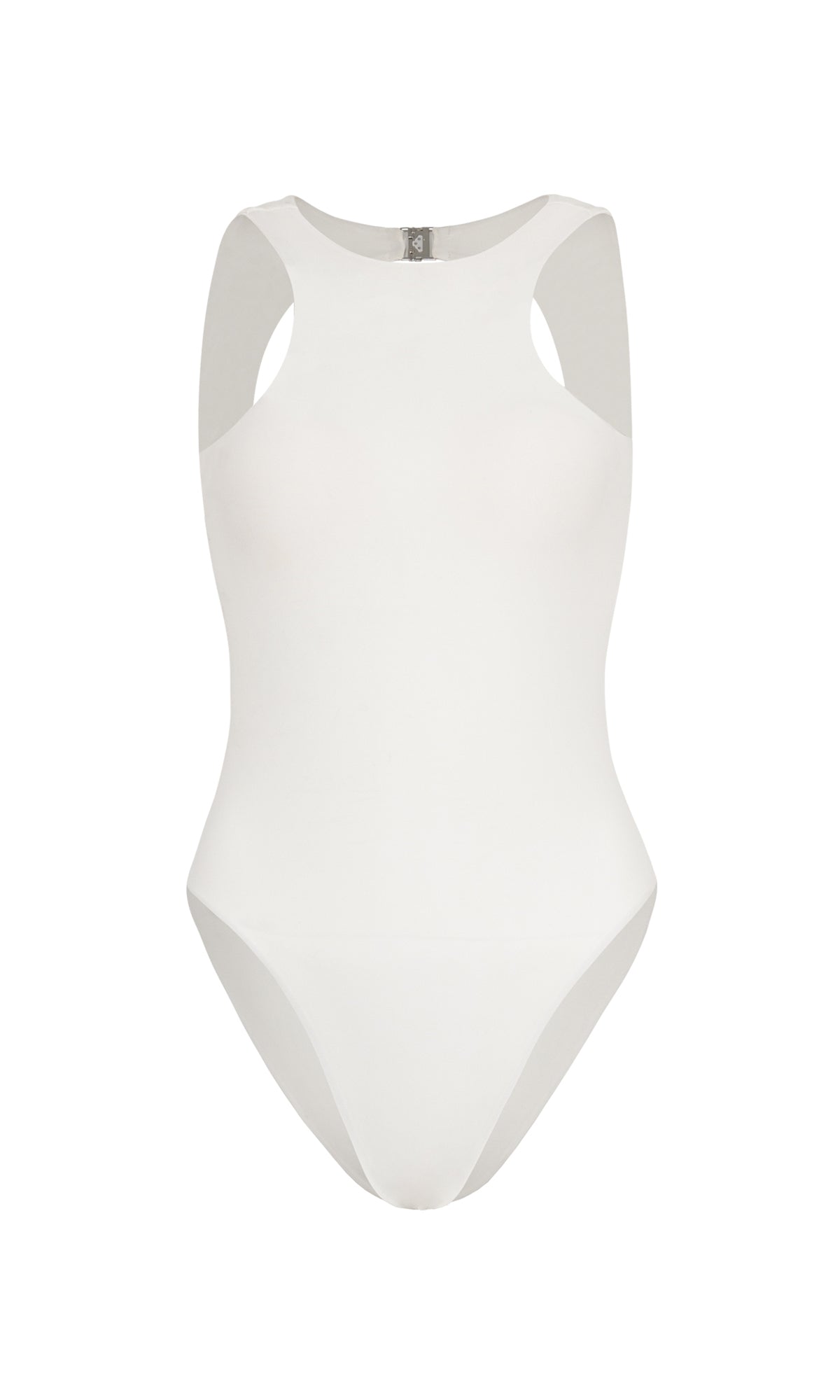 JUPITER Open-Back Recycled One-Piece Swimsuit in White