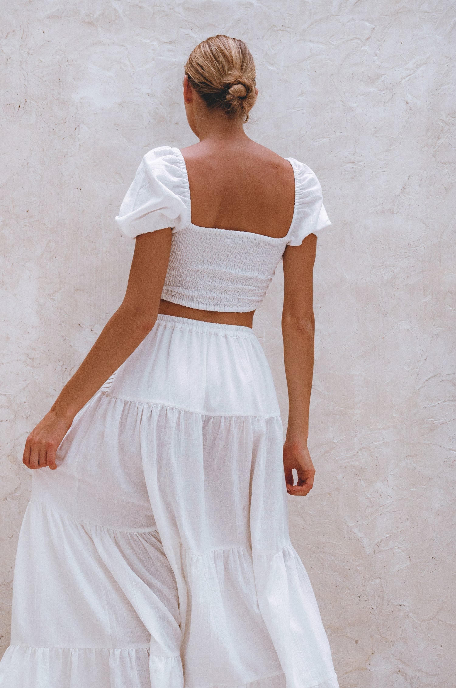 Kiana Linen Crop Top