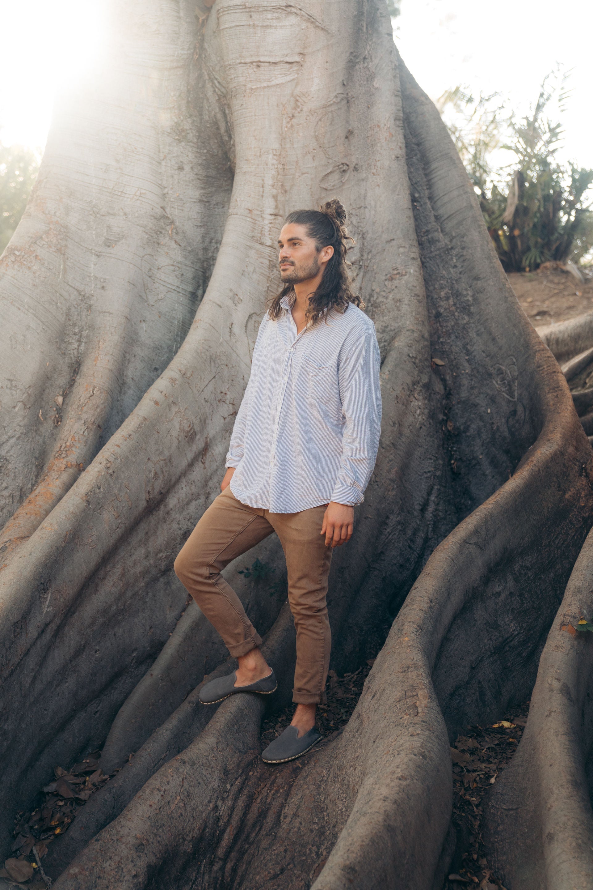 Buy Men's Barefoot Grounding Slip-on Shoes / Stone by Raum