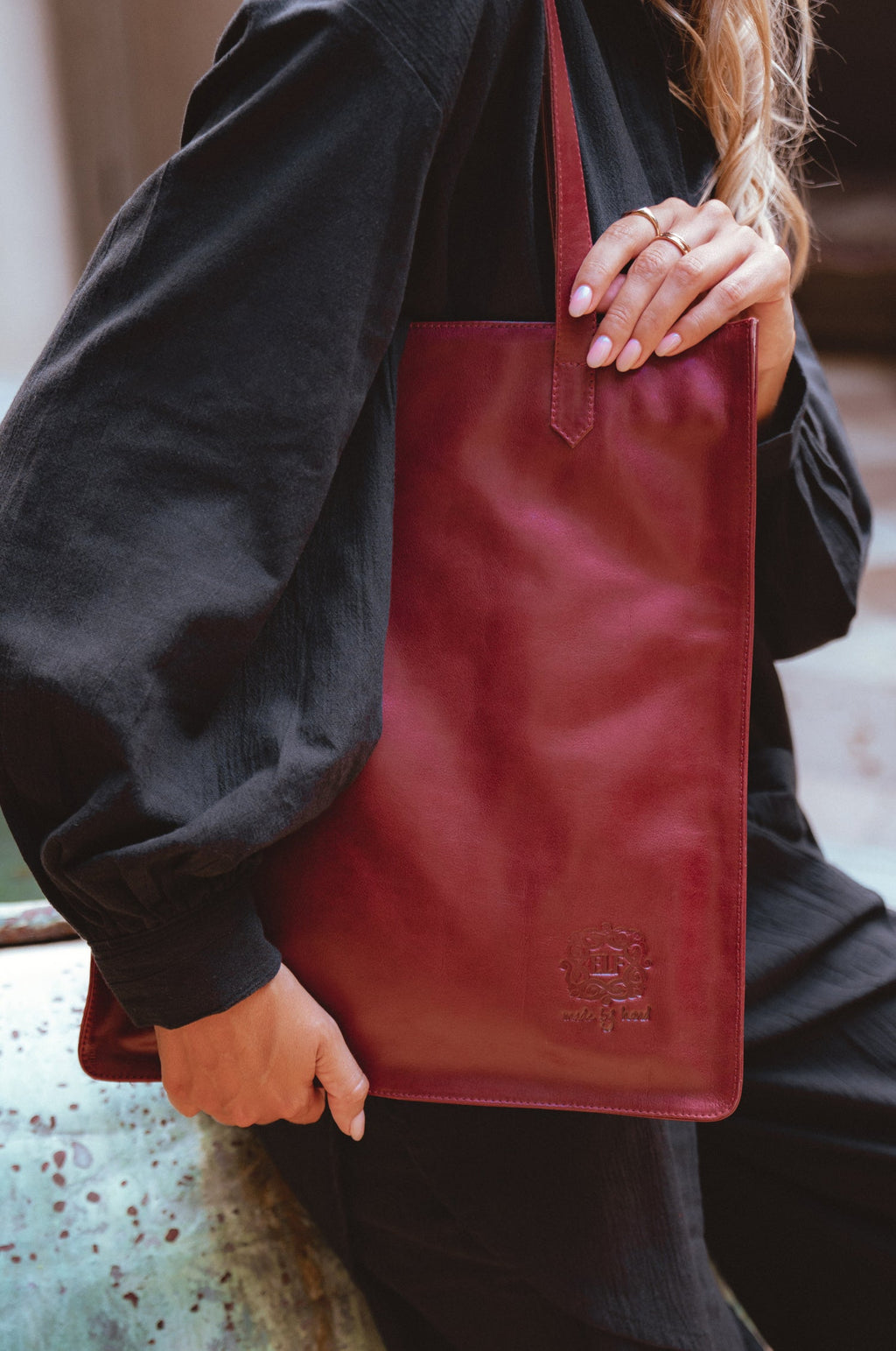 Buy Lifestyle Leather Tote Bag by Bali ELF