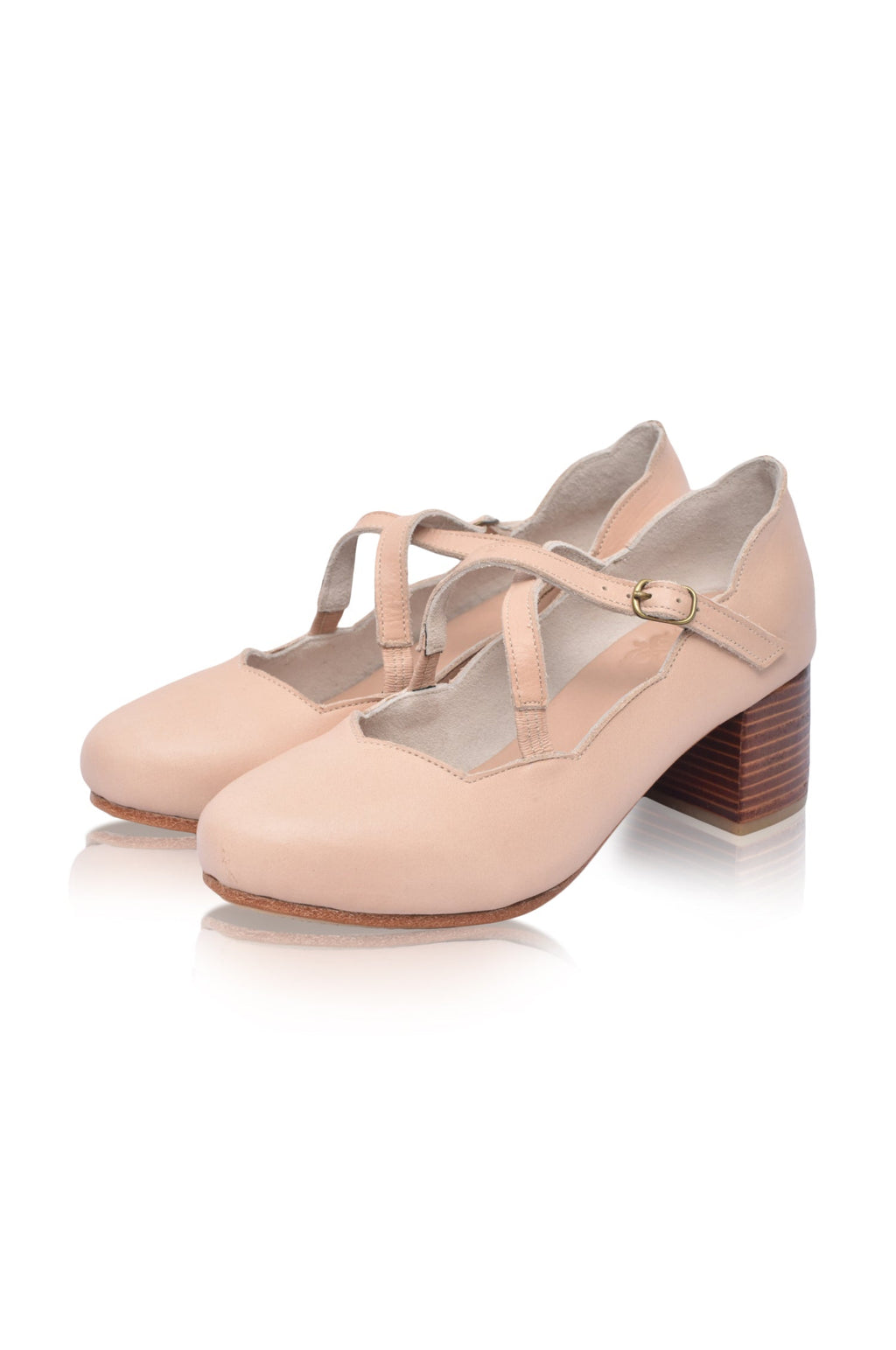 Buy Lotus Criss Cross Leather Heels by Bali ELF