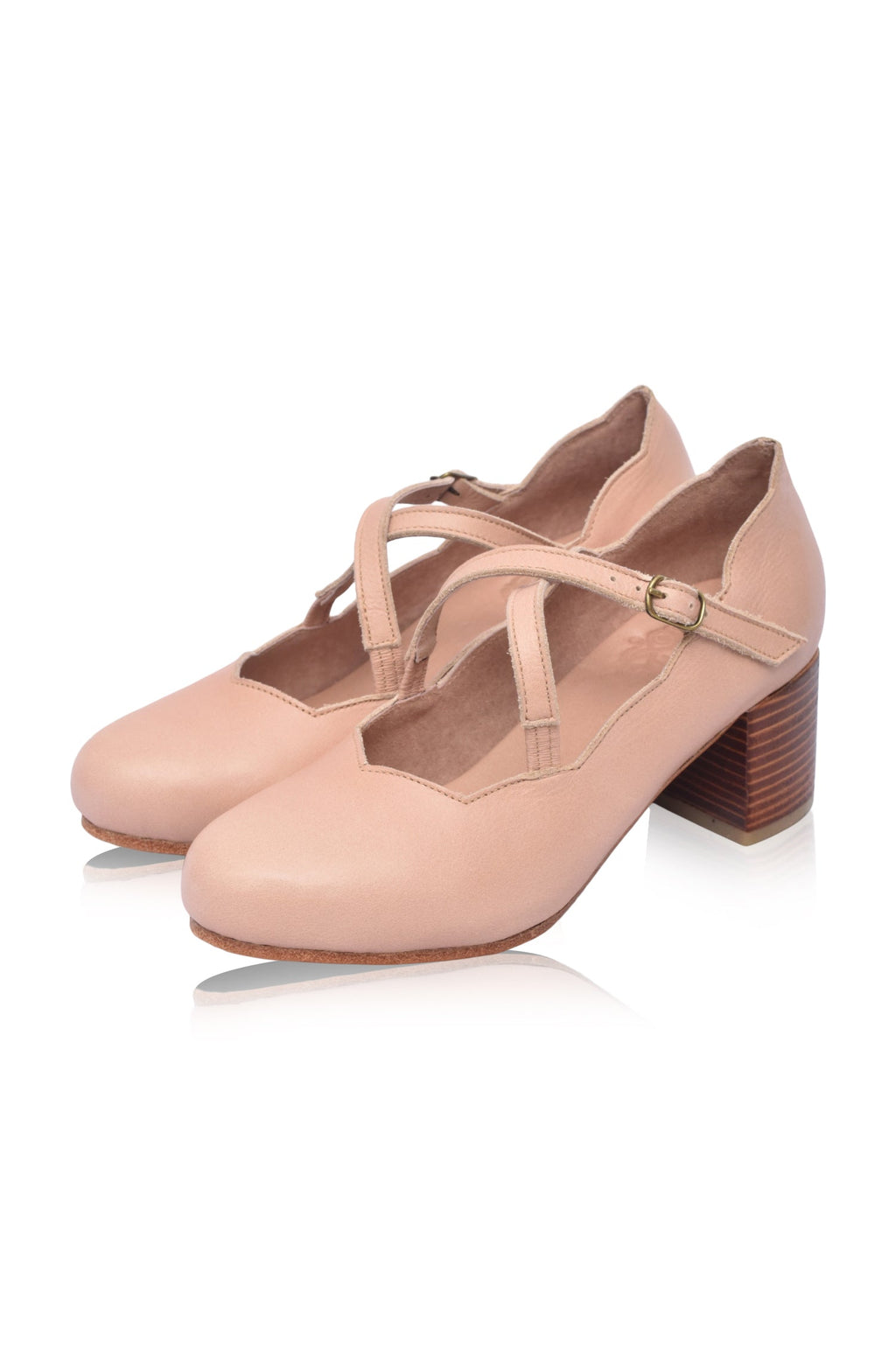 Buy Lotus Criss Cross Leather Heels by Bali ELF