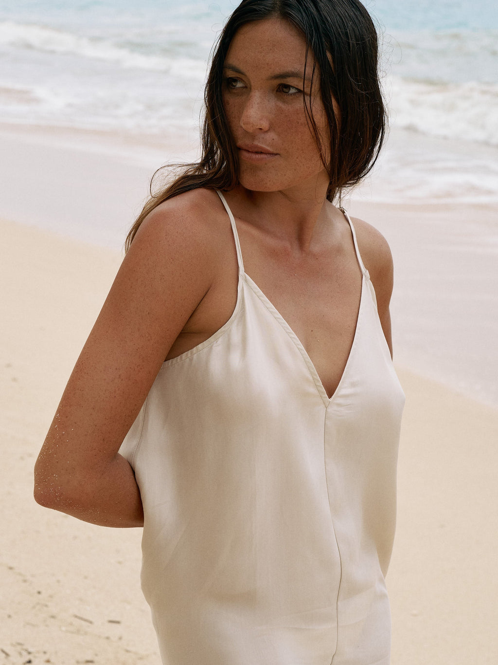 Buy Lucid Flow Maxi Dress - Sand by The Handloom