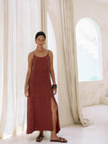 Buy Lucid Midnight Maxi Dress - Burgundy by The Handloom