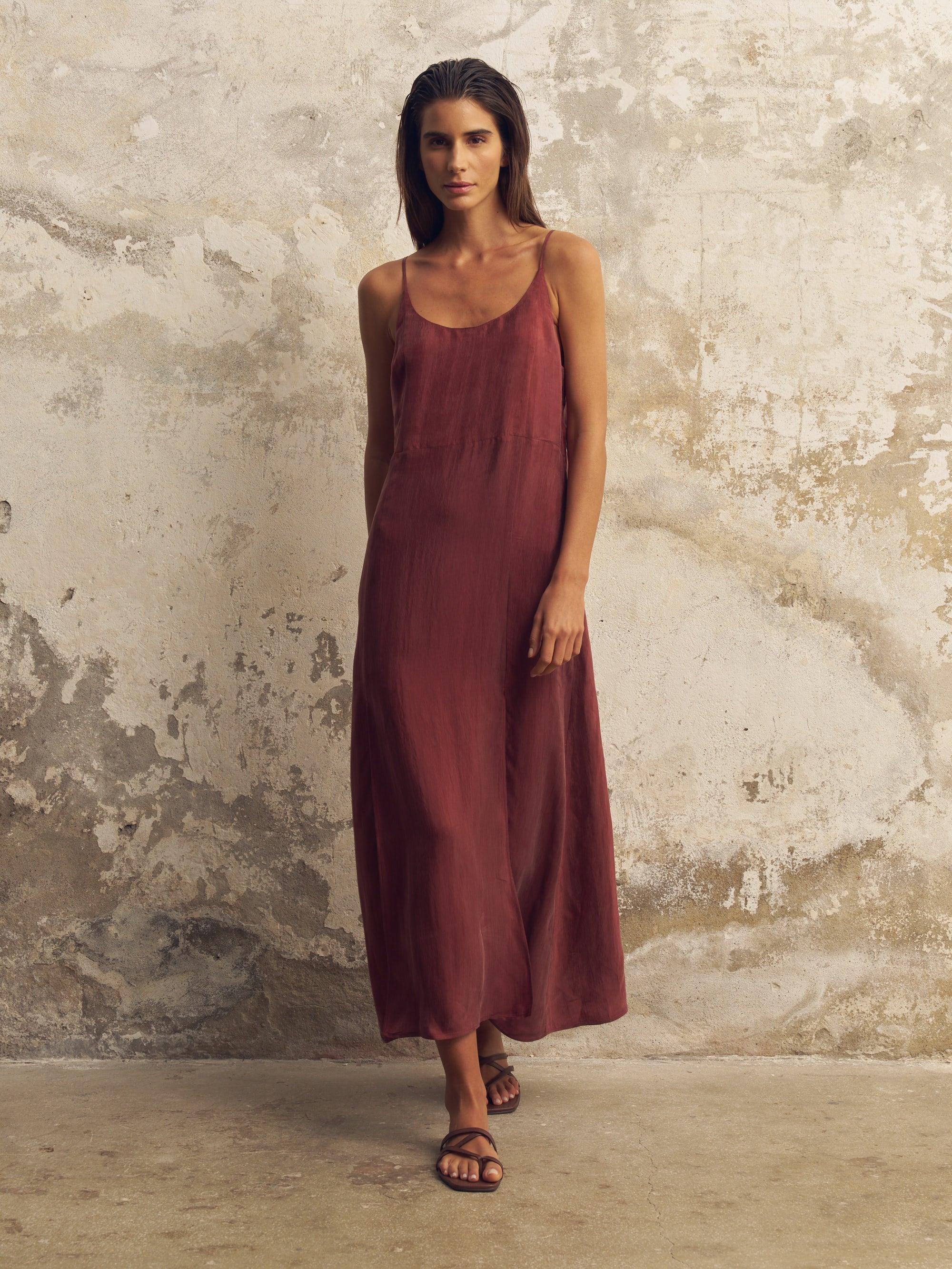 Buy Lucid Midnight Maxi Dress - Burgundy by The Handloom