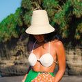 The Margo Palm Straw Hat in Beige