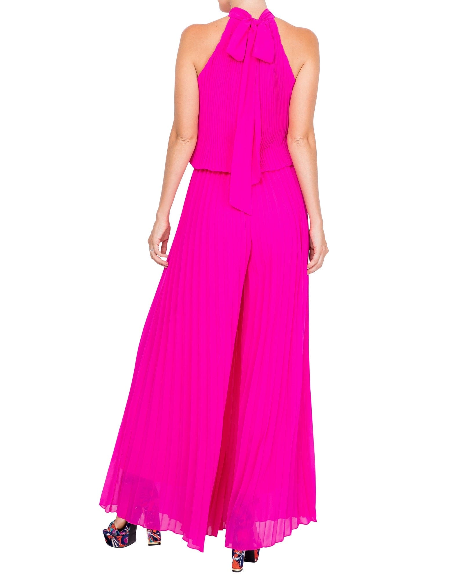 Buy Wild Orchid Pleat Jumpsuit - Magenta by Meghan Fabulous