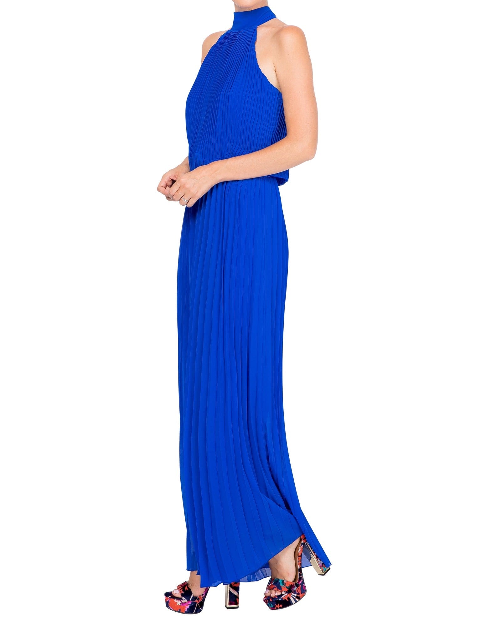 Buy Wild Orchid Pleat Jumpsuit - Royal by Meghan Fabulous