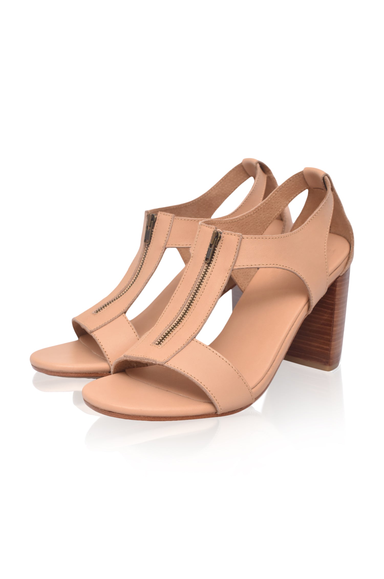 Buy Makoa Block Heel Leather Sandals by Bali ELF