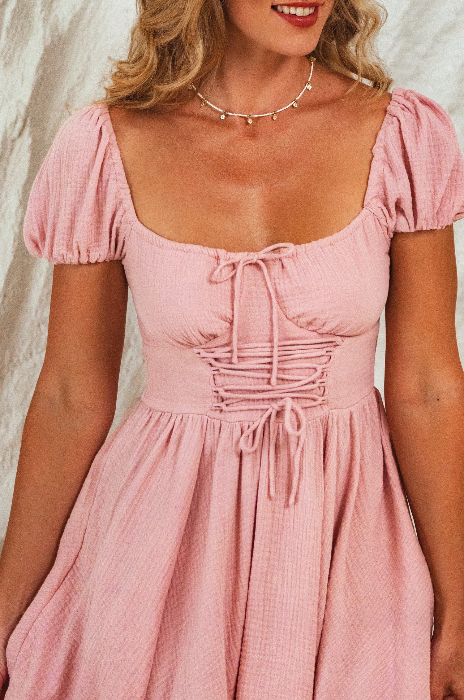 Buy Michelina Cotton Mini Dress by Bali ELF