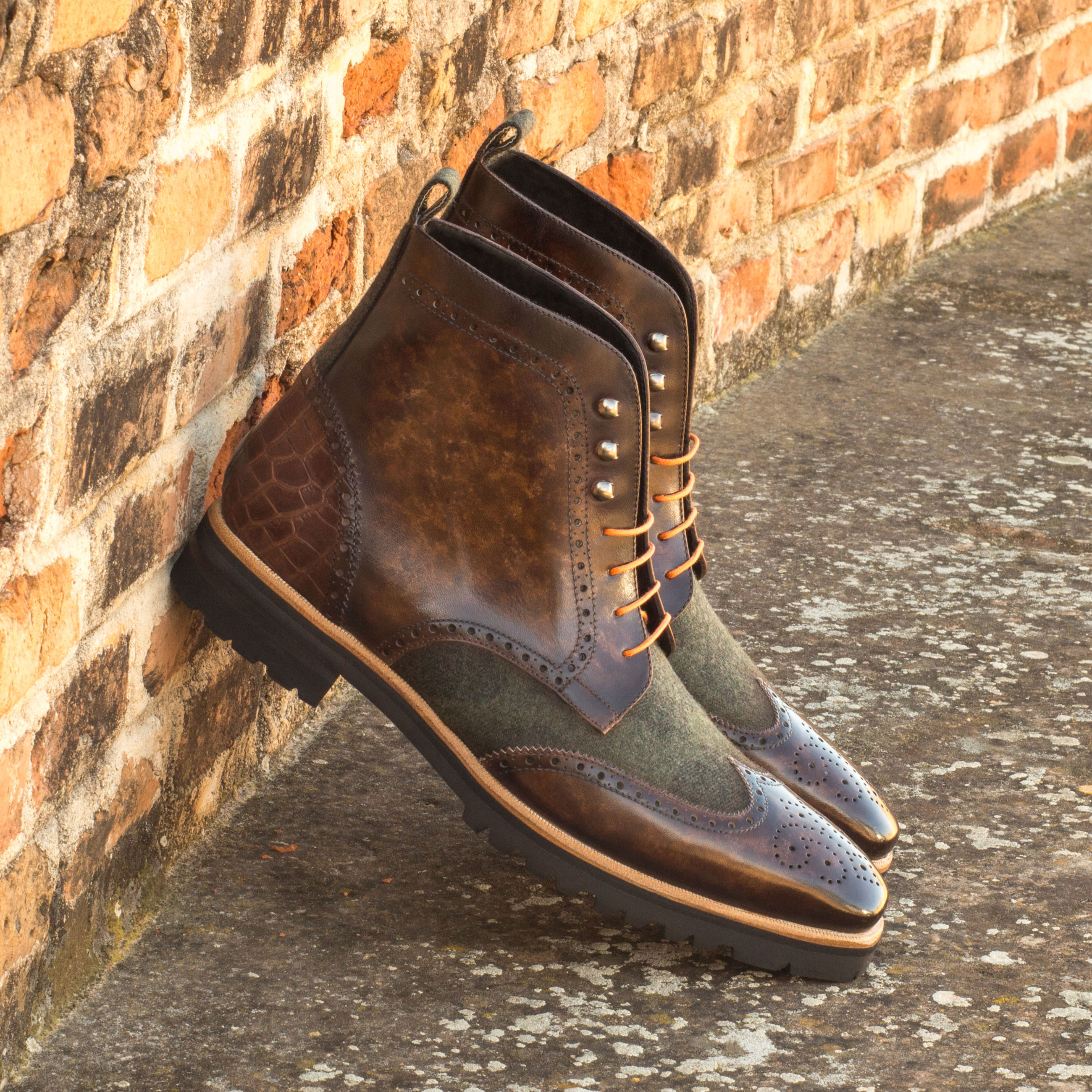 Buy Molim Military Brogue Boots by Que Shebley
