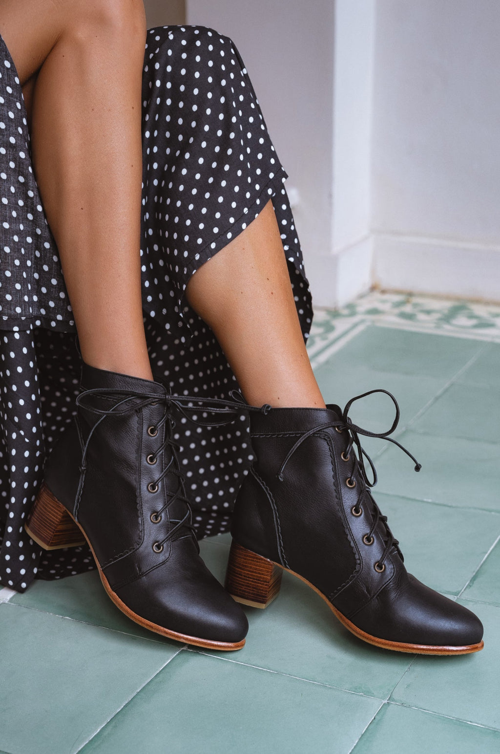 Buy Mon Reve Leather Ankle Booties by Bali ELF