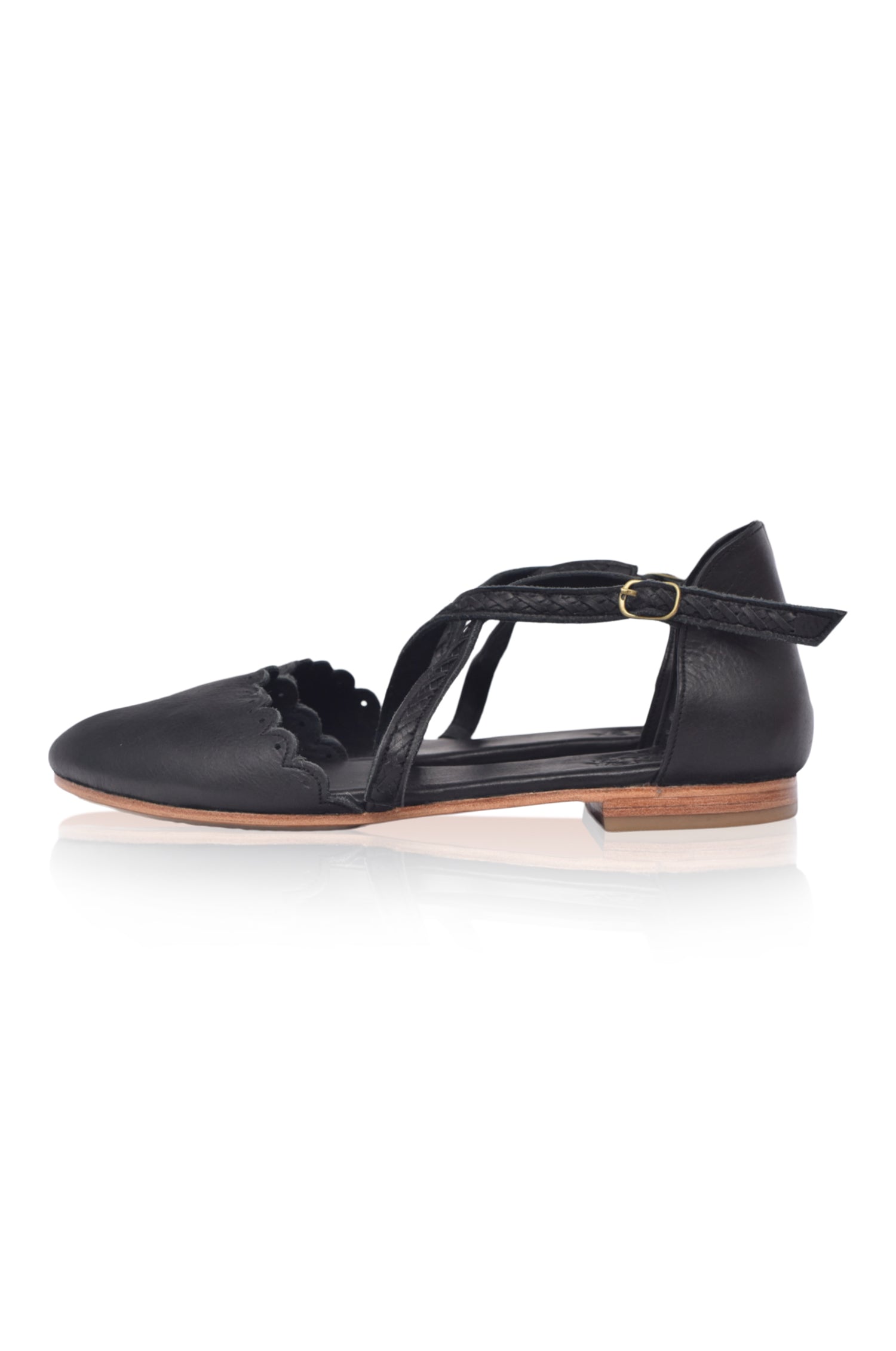 Buy Montana Criss Cross Leather Flats by Bali ELF