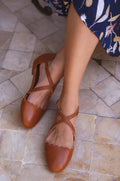 Buy Montana Criss Cross Leather Flats by Bali ELF