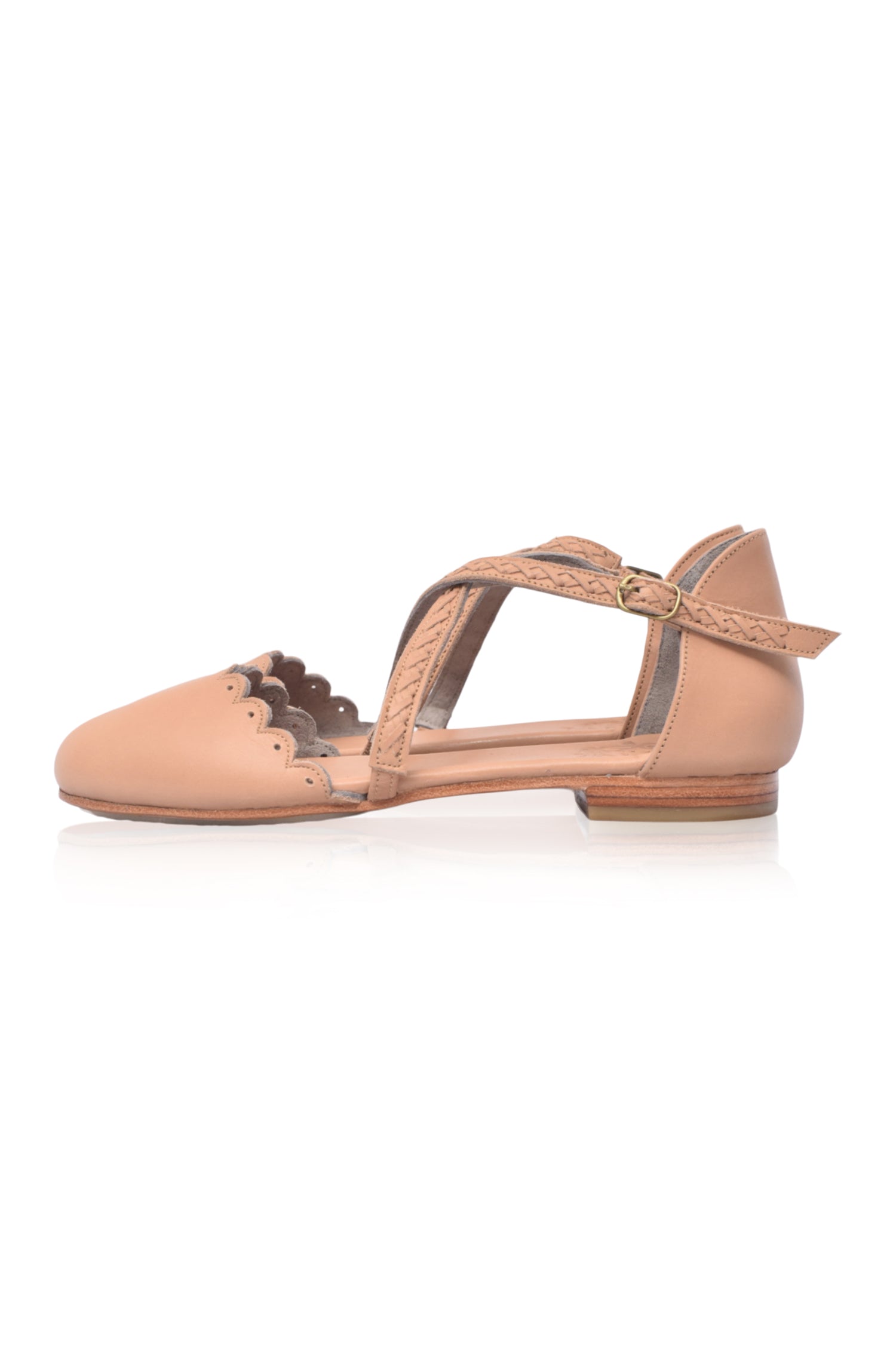 Buy Montana Criss Cross Leather Flats by Bali ELF