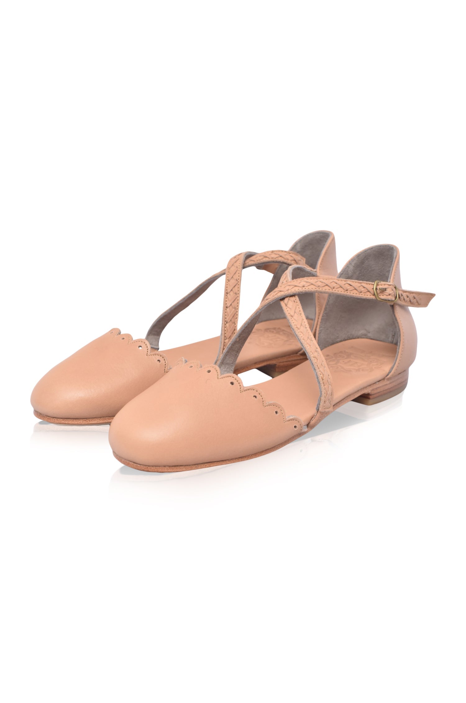 Buy Montana Criss Cross Leather Flats by Bali ELF