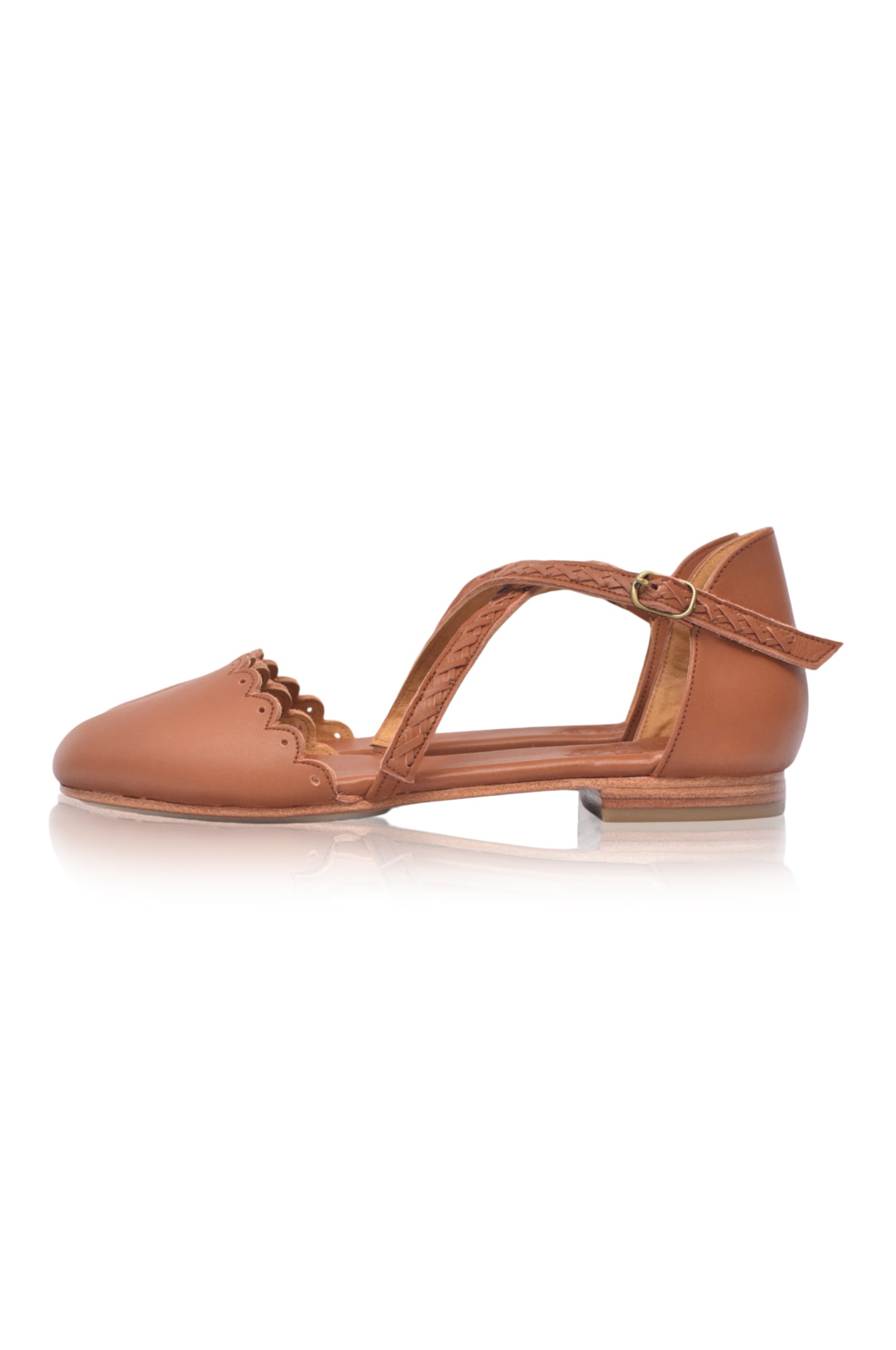 Buy Montana Criss Cross Leather Flats by Bali ELF