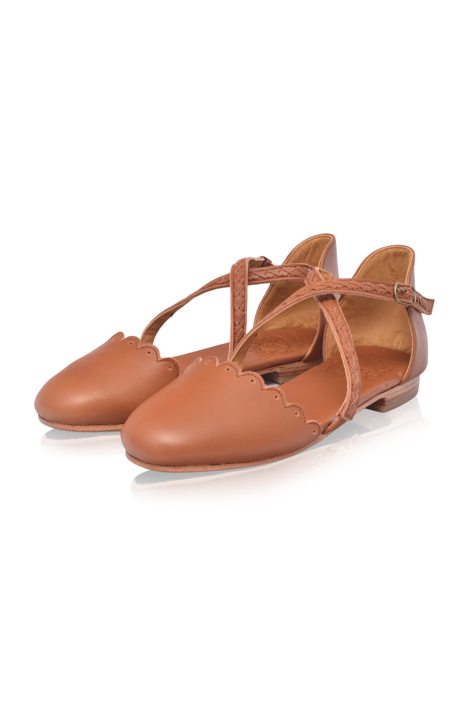 Buy Montana Criss Cross Leather Flats by Bali ELF