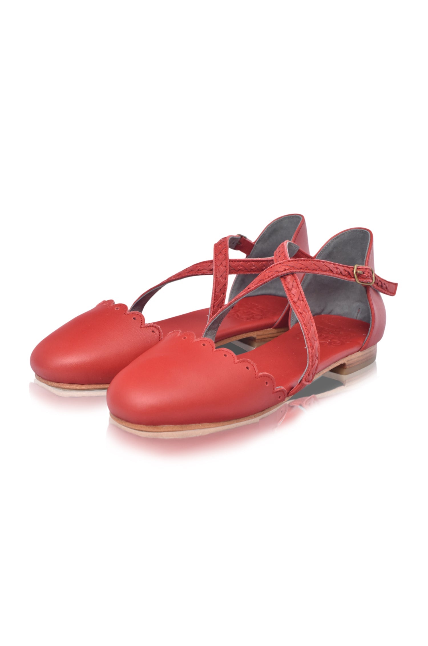 Buy Montana Criss Cross Leather Flats by Bali ELF