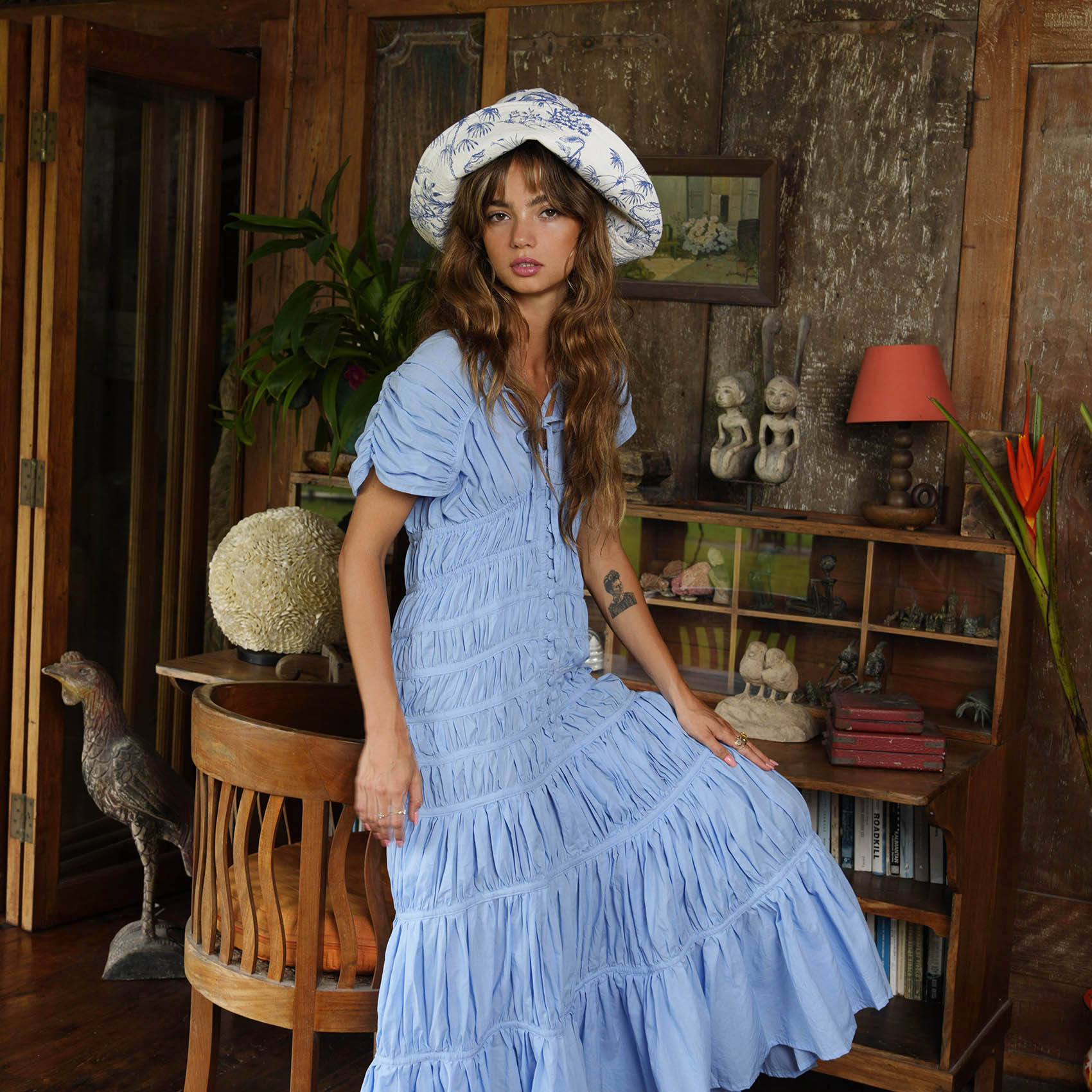 NAU Botanica Hat in Indigo Blue