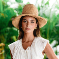 The Nina Raffia Straw Hat in Beige