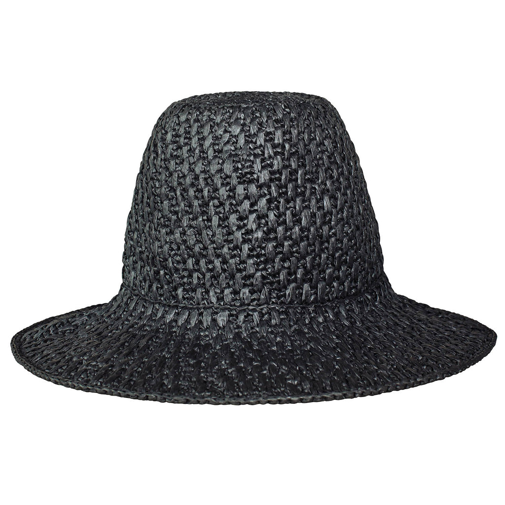The Nina Raffia Hat in Black