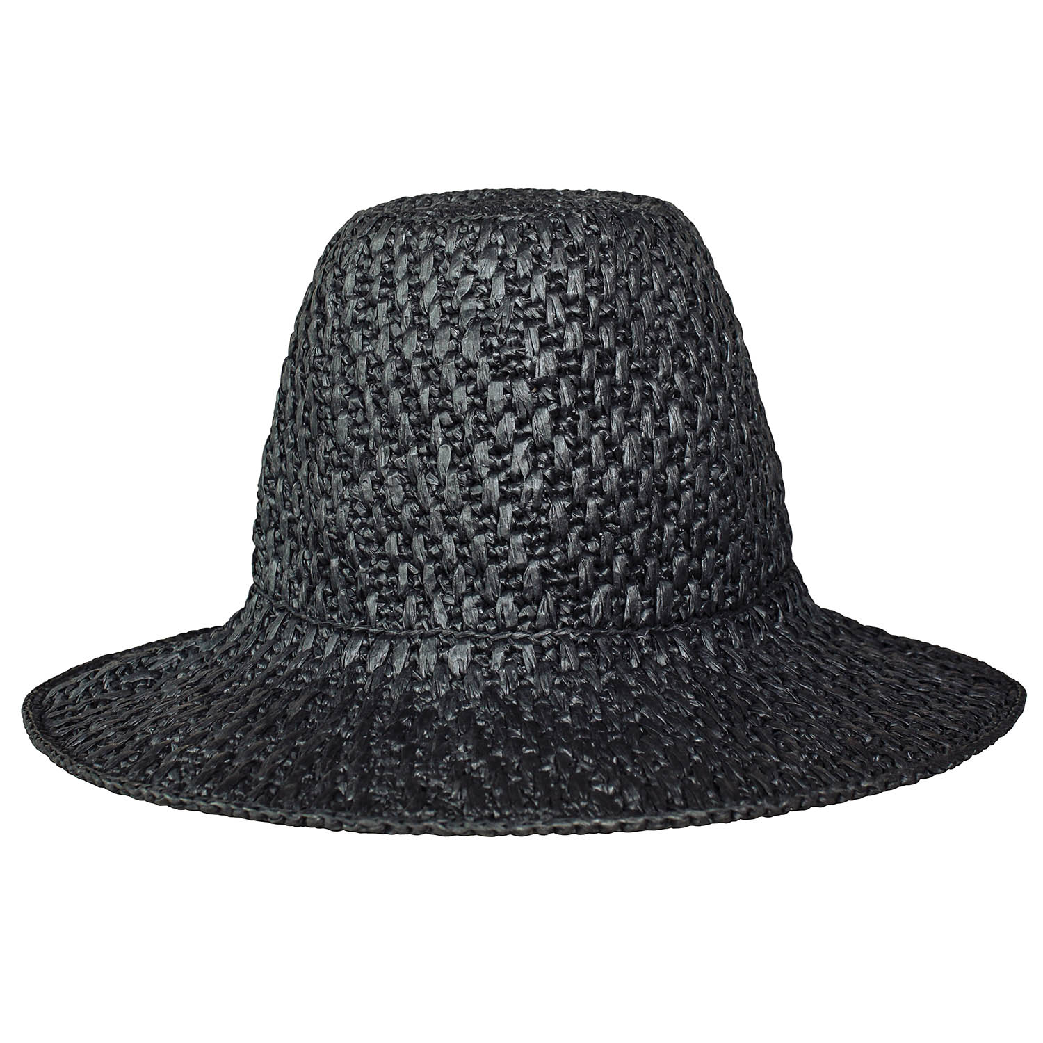 The Nina Raffia Hat in Black