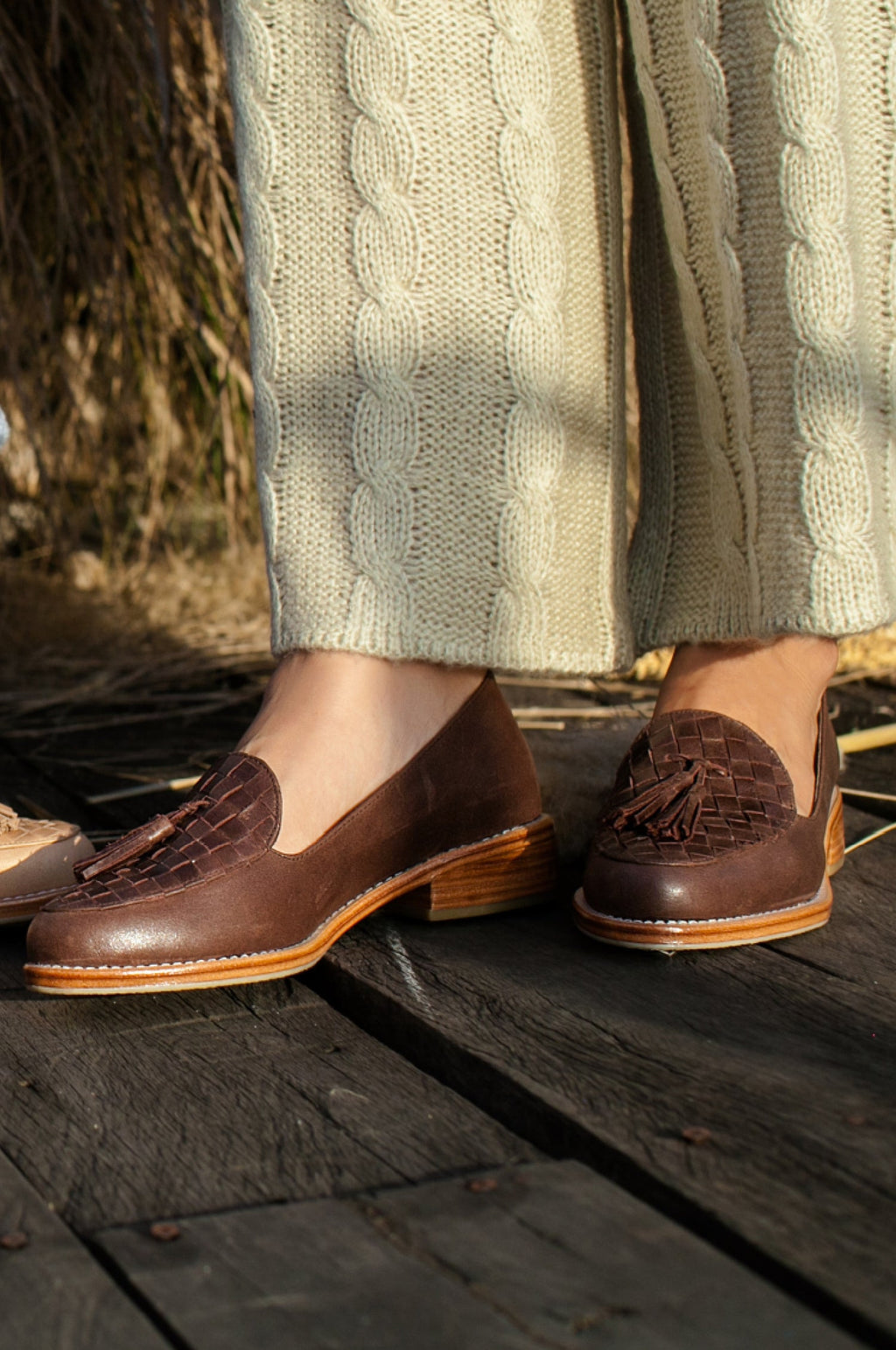 Buy Nikita Woven Leather Loafers by Bali ELF