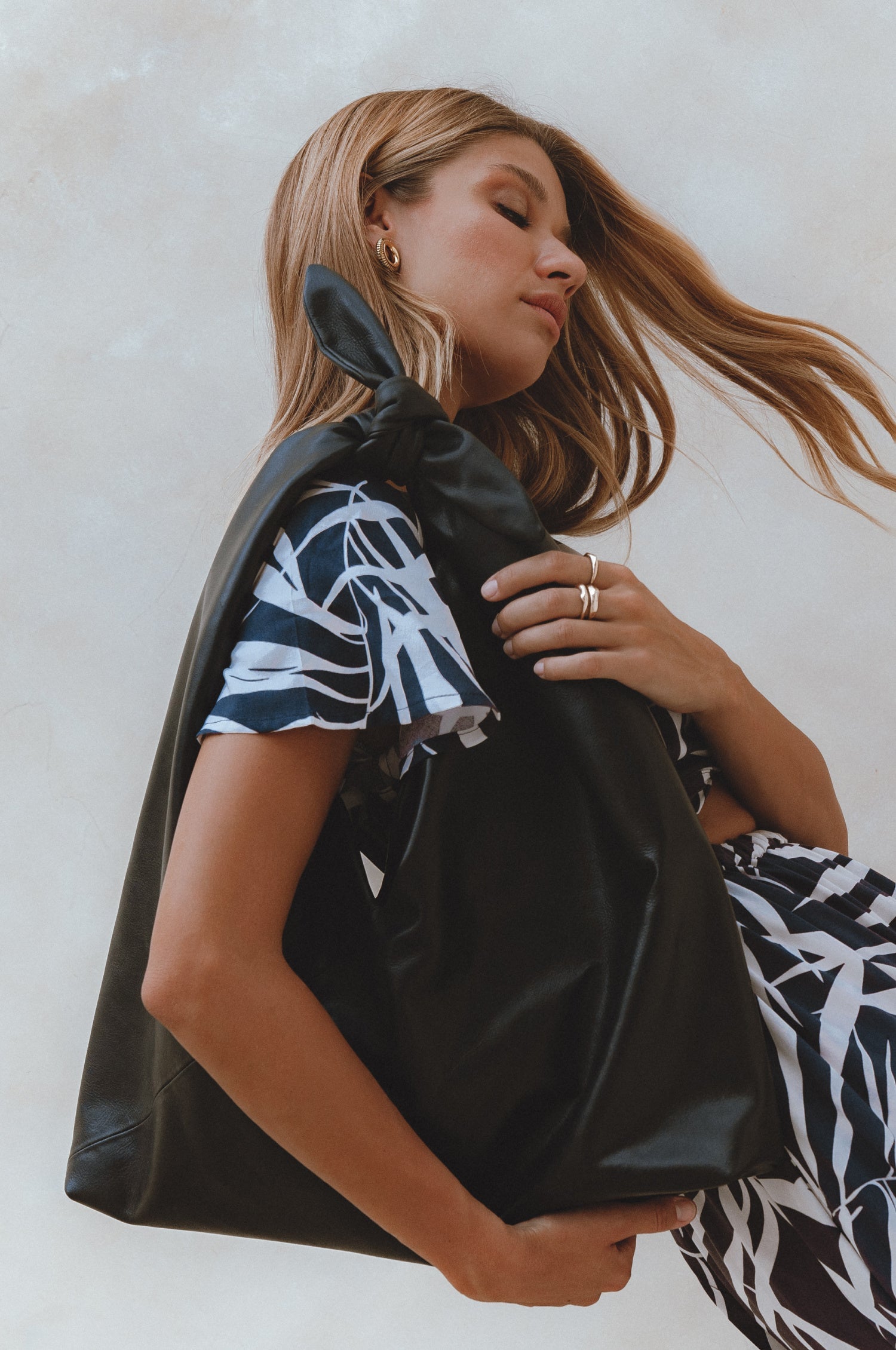 Buy Nudo Knotted Leather Shoulder Bag by Bali ELF