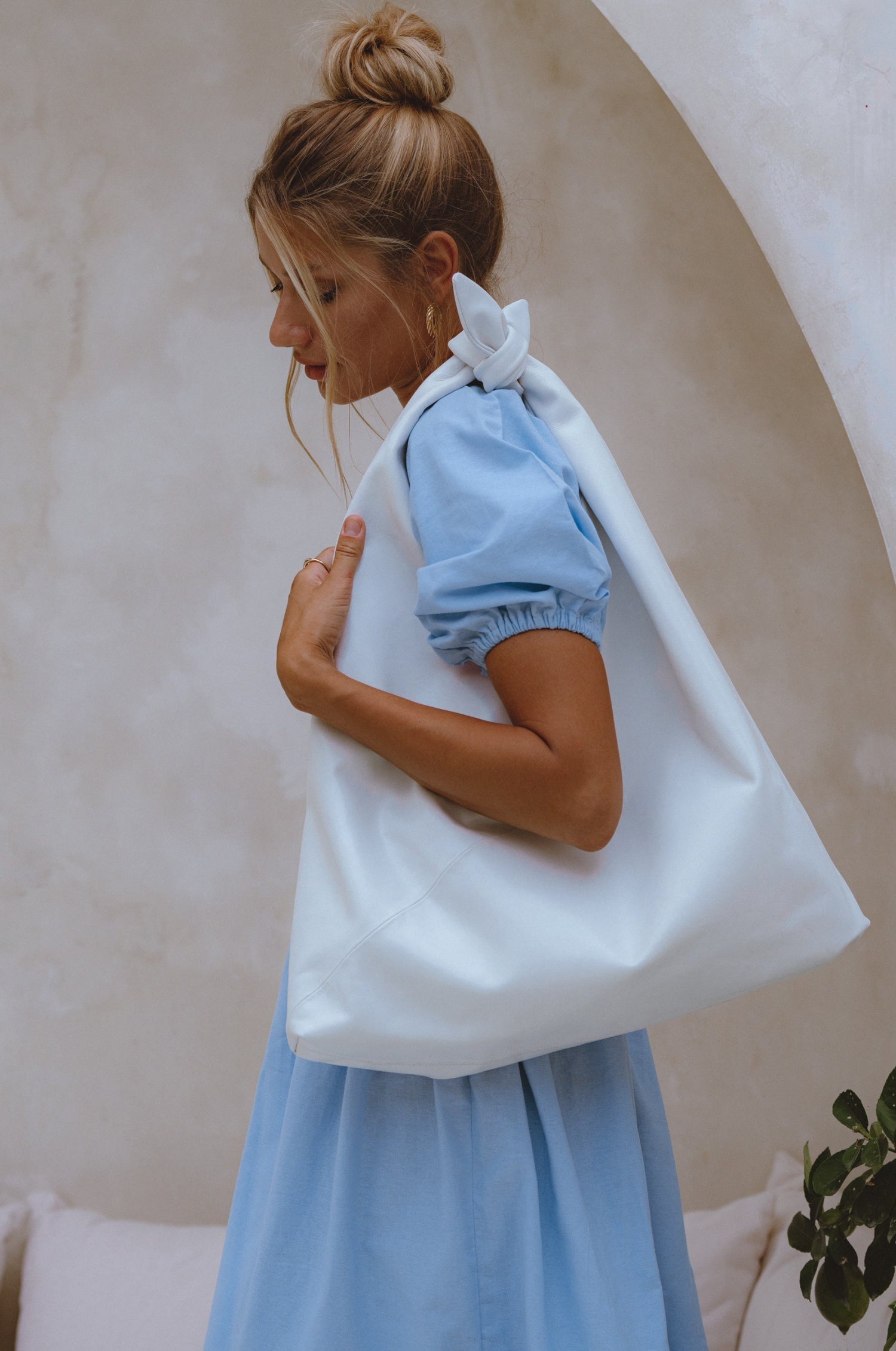 Buy Nudo Knotted Leather Shoulder Bag by Bali ELF