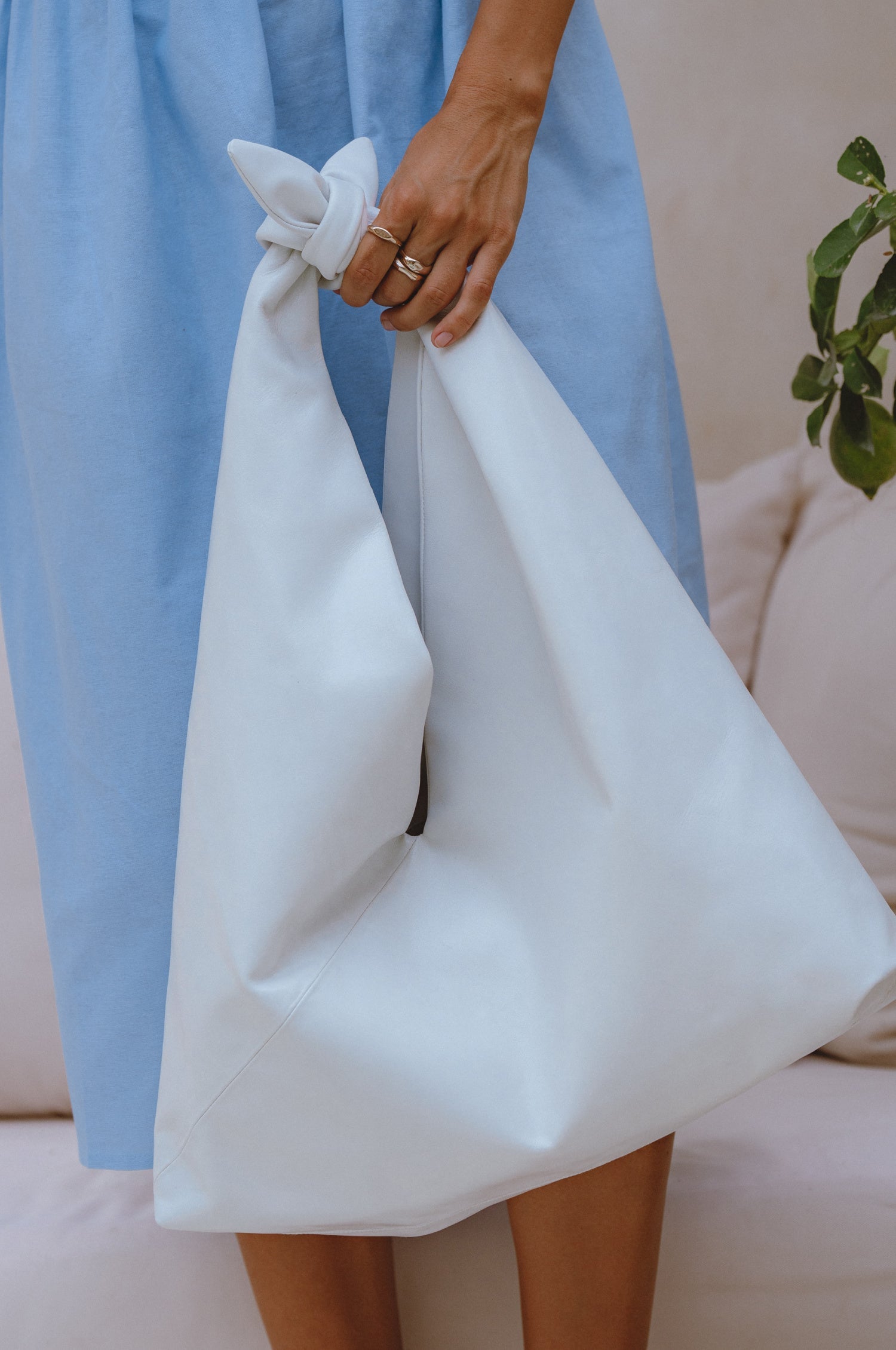 Buy Nudo Knotted Leather Shoulder Bag by Bali ELF