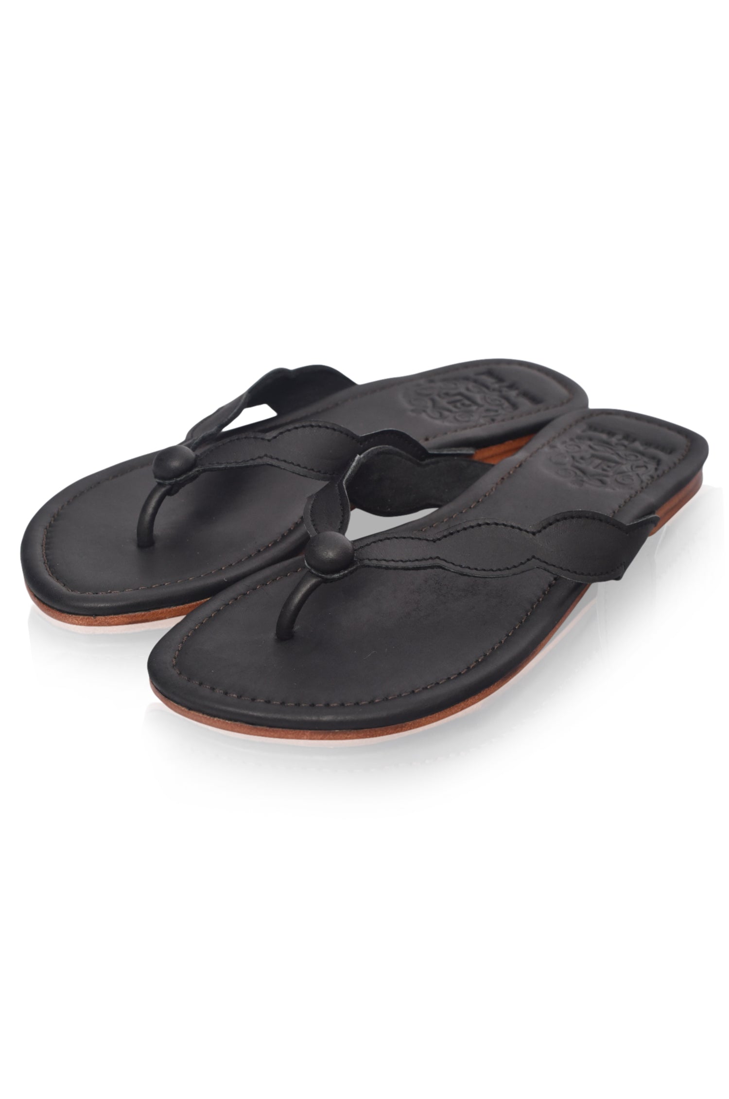 Buy Nuvola Thong Leather Slides by Bali ELF