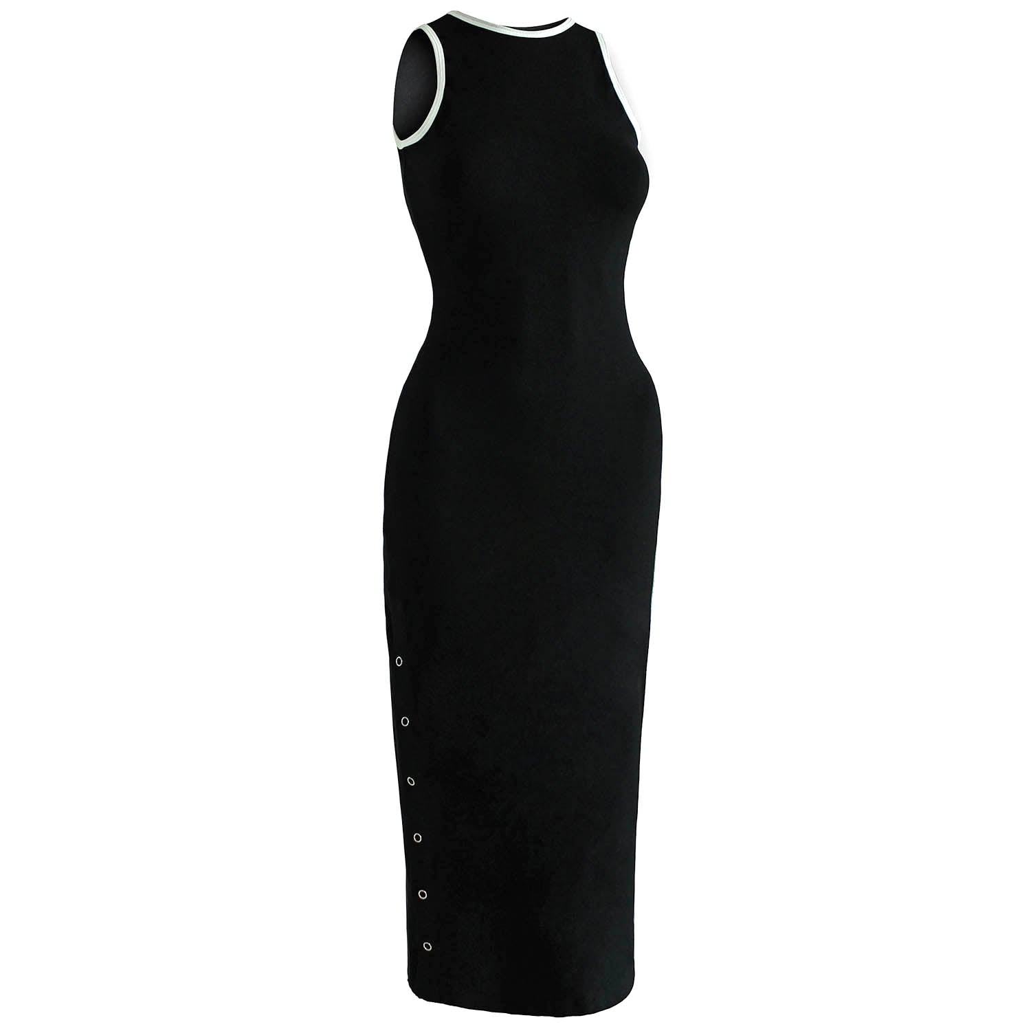OLA Organic Cotton Midi Dress in Black