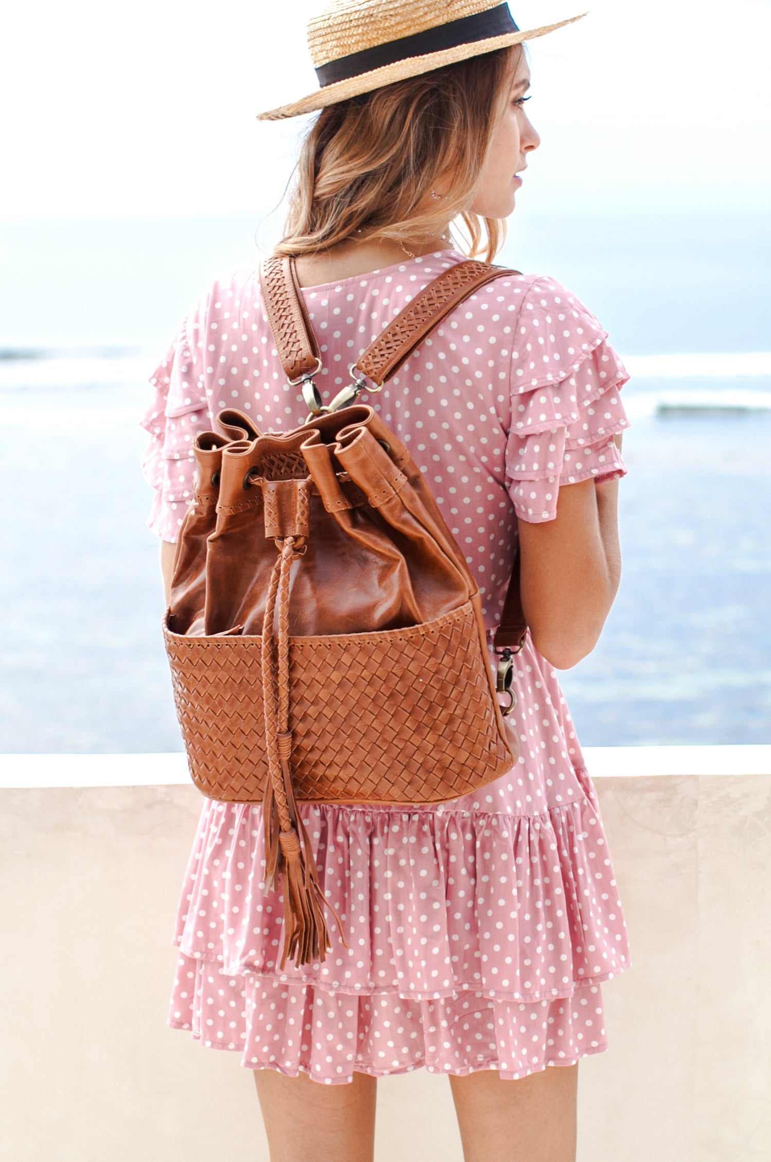 Buy Ocean Alley Convertible Leather Backpack by Bali ELF