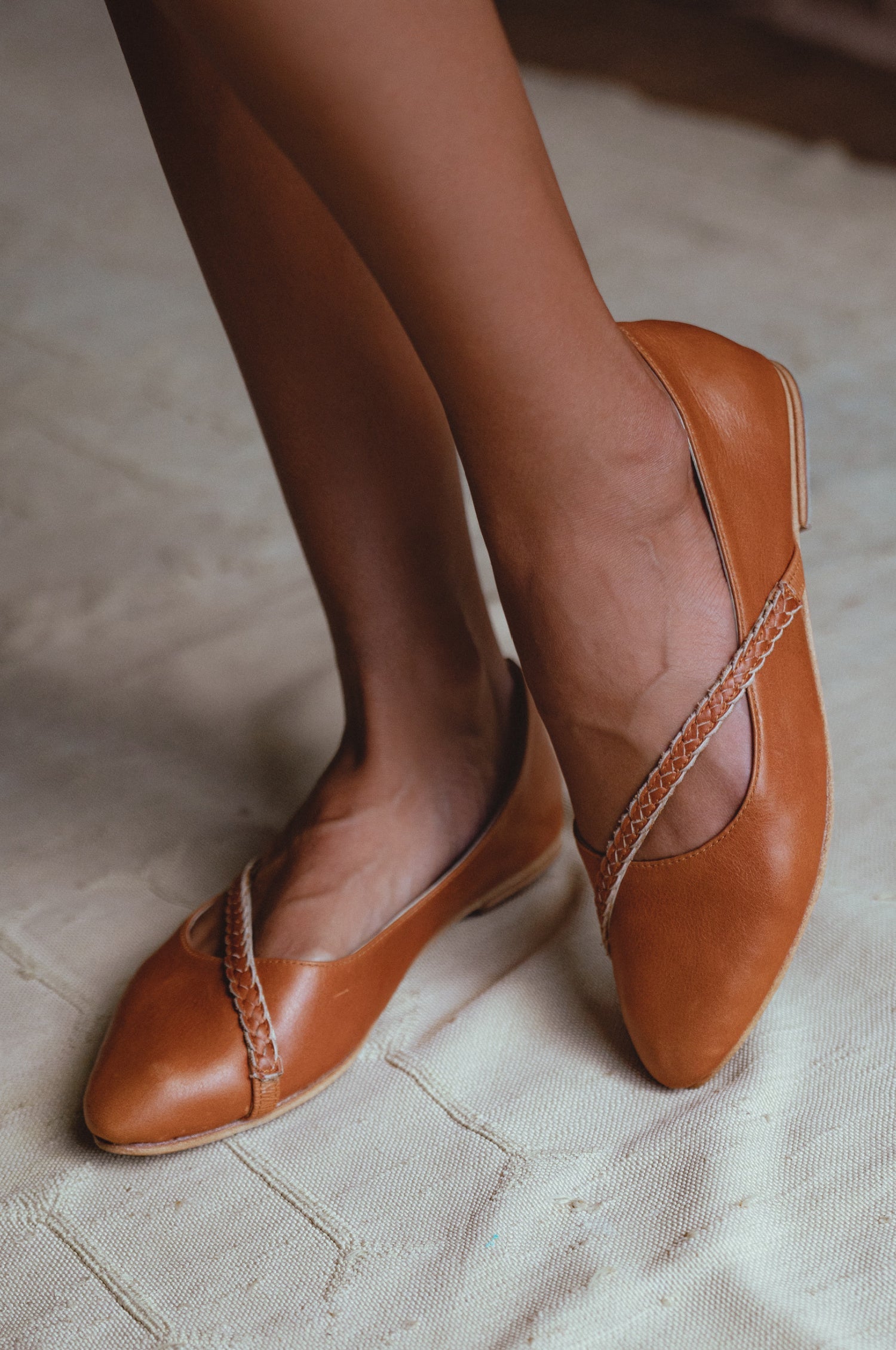 Buy Orenda Elegant Leather Ballet Flats by Bali ELF