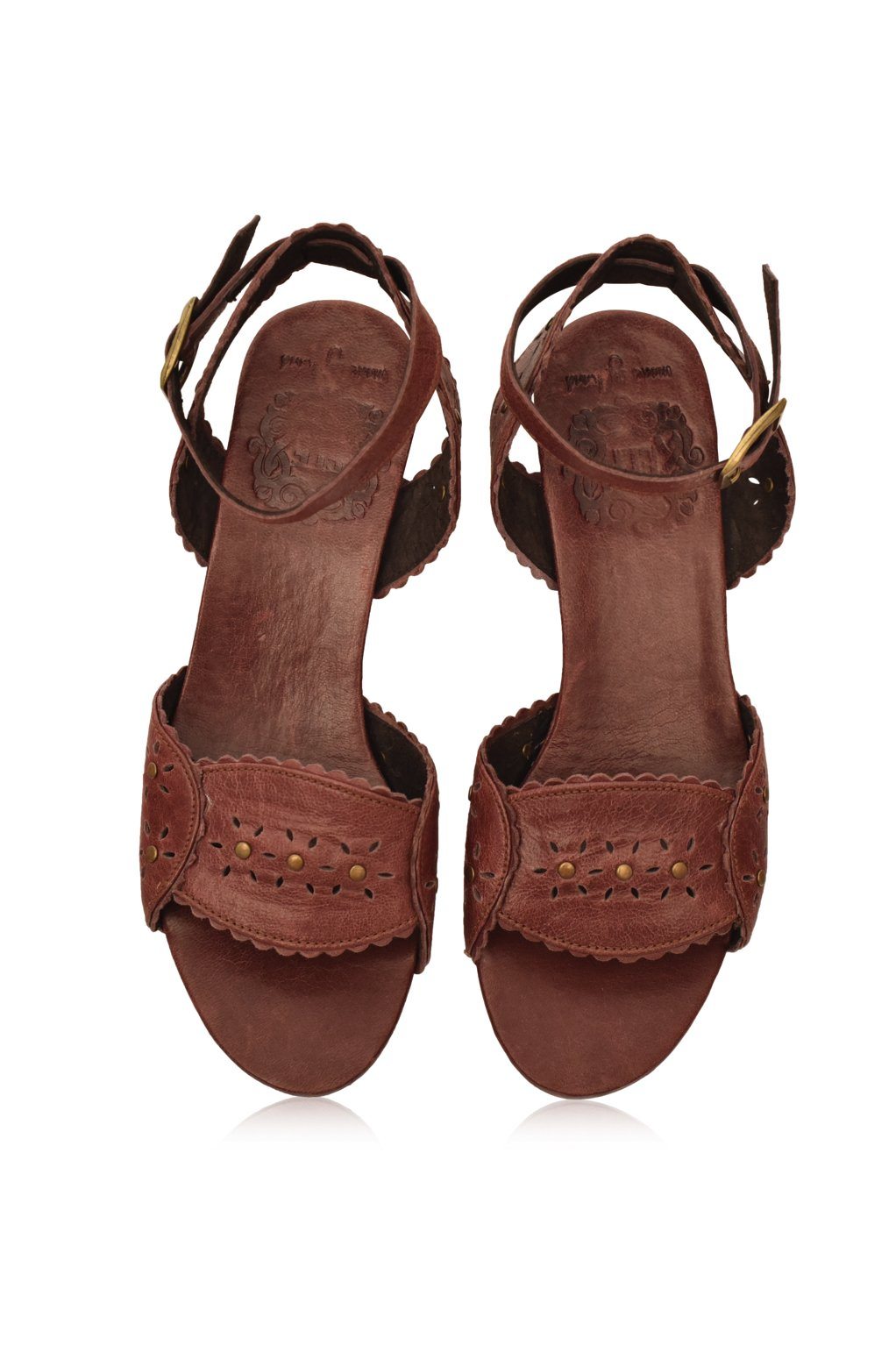 Buy Paloma Leather Heel Sandals by Bali ELF