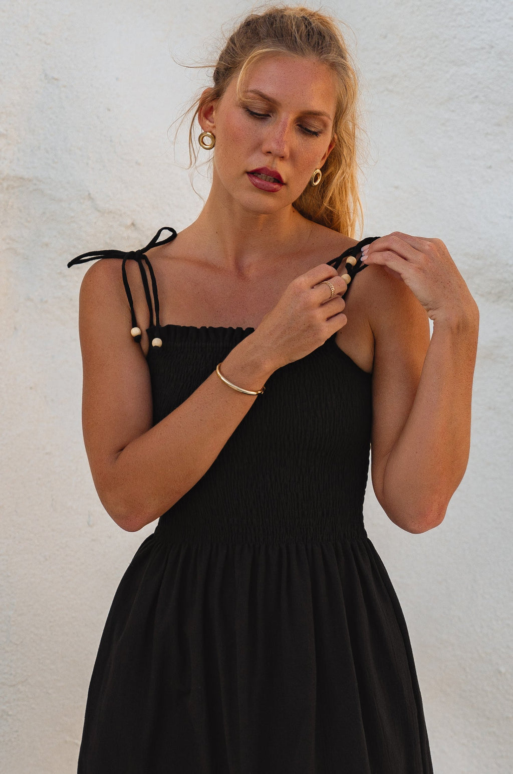 Buy Paradiso Strappy Linen Midi Dress by Bali ELF