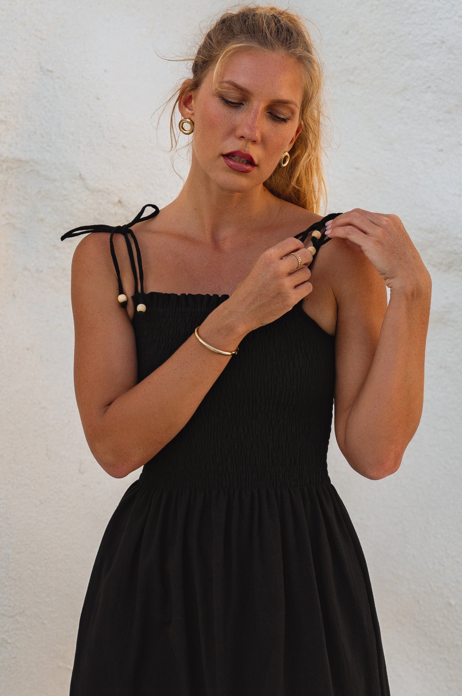 Buy Paradiso Strappy Linen Midi Dress by Bali ELF