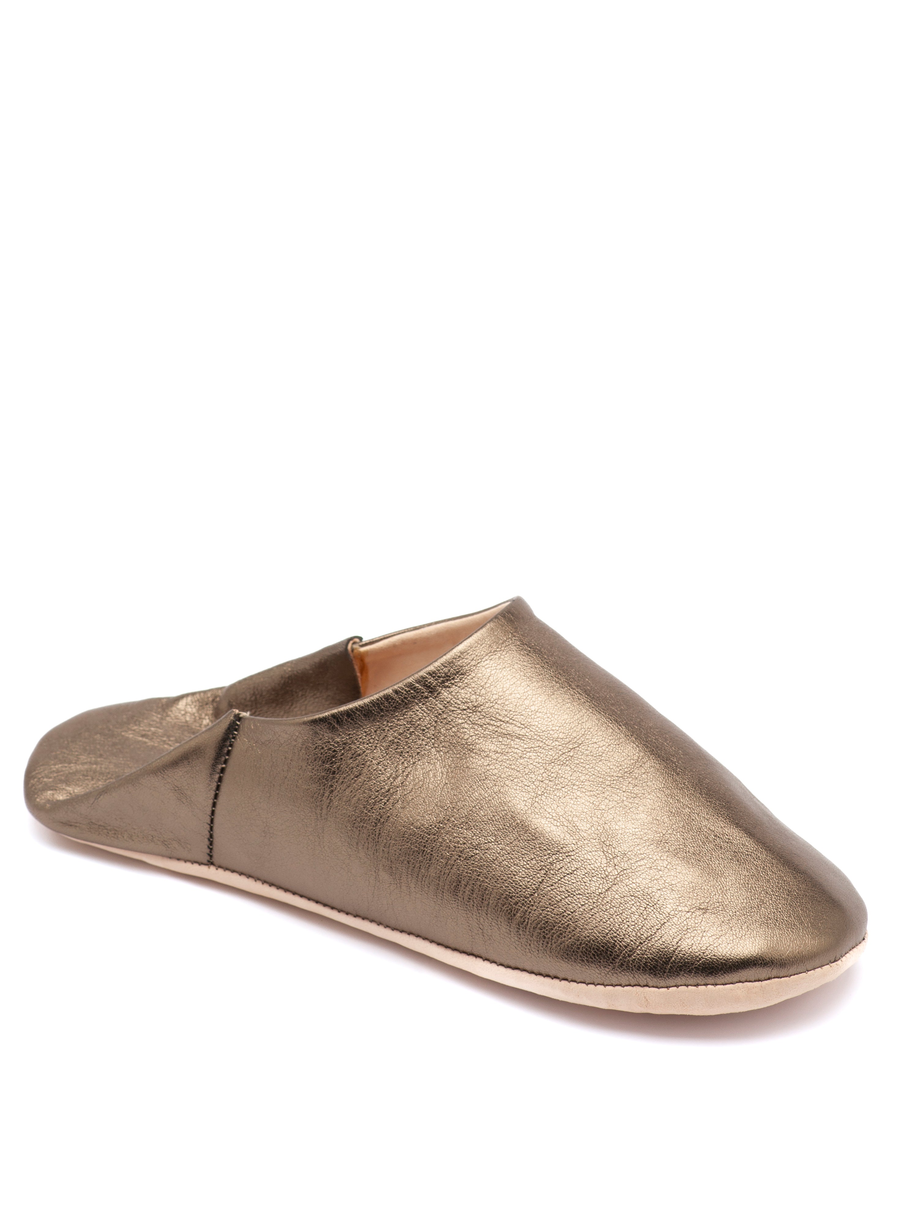 Buy Platinum Moonlit - Leather Slippers by Choost