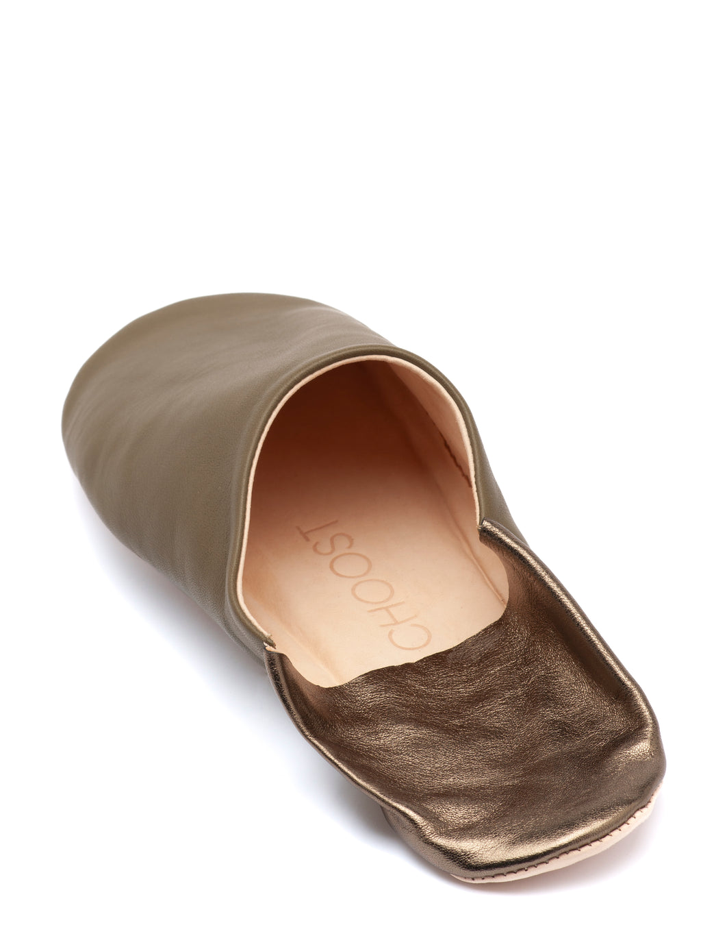 Buy Platinum Moonlit - Leather Slippers by Choost