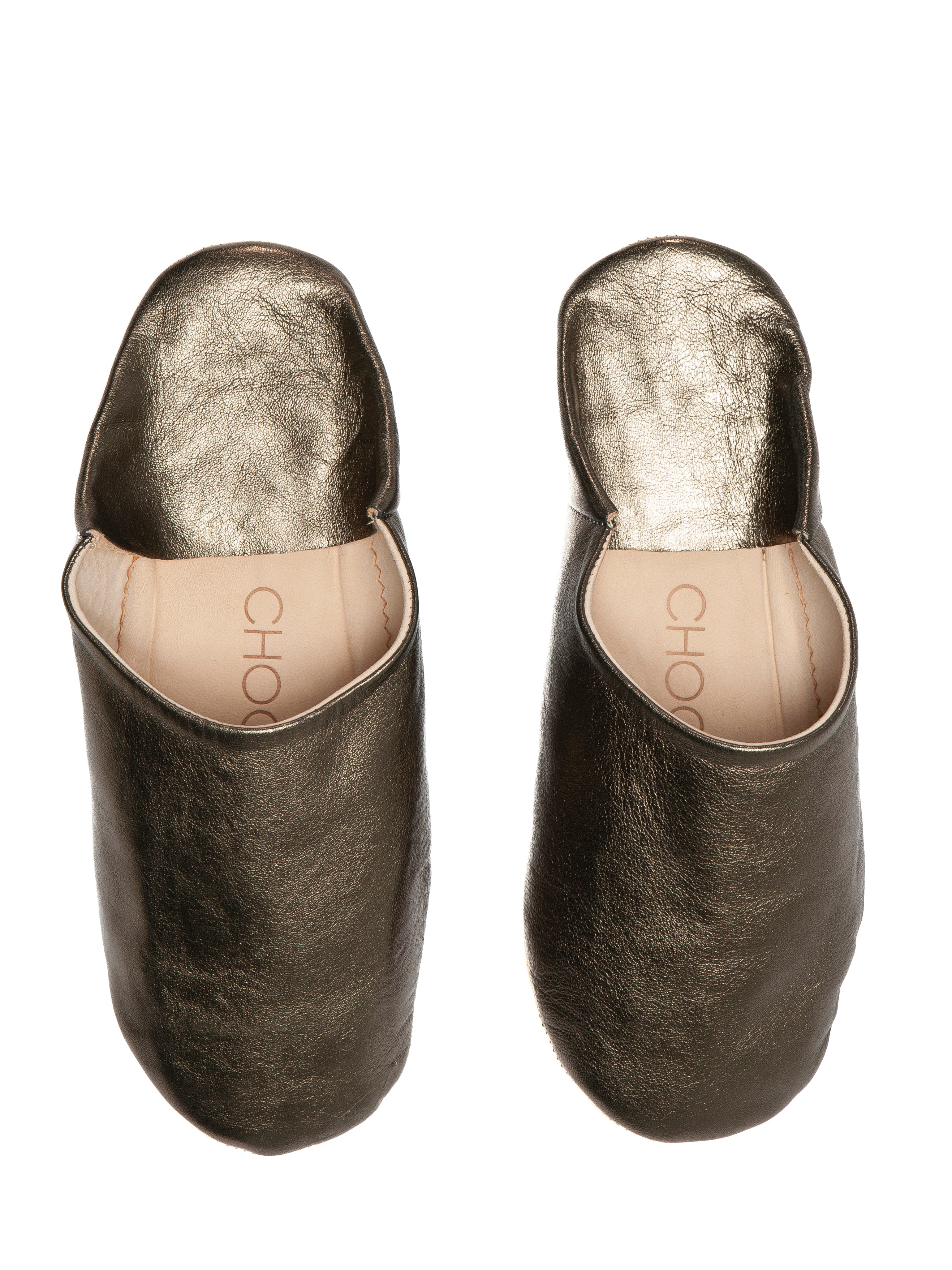 Buy Platinum Moonlit - Leather Slippers by Choost