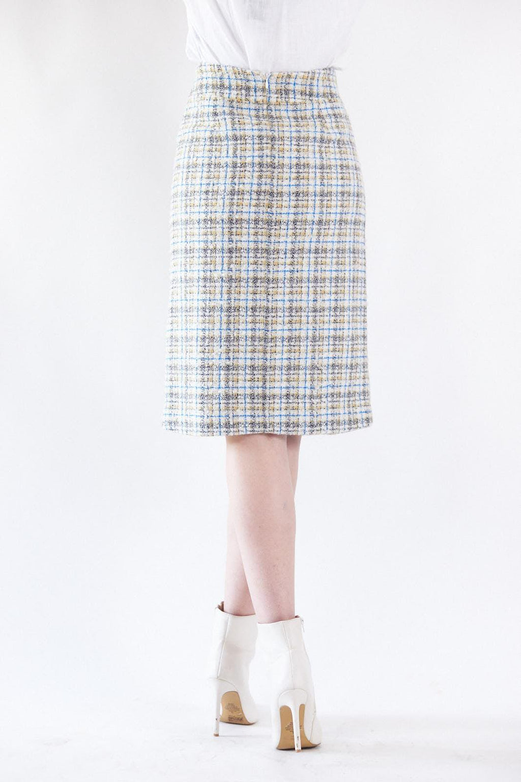 Buy Luxe Plaid Tweed Pencil Skirt – Women’s Chic Tweed Skirt by Le Réussi®