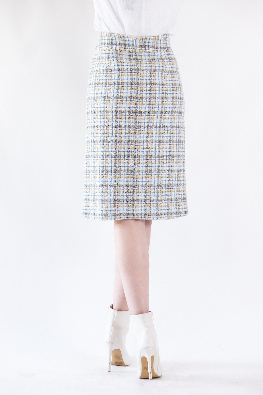 Buy Luxe Plaid Tweed Pencil Skirt – Women’s Chic Tweed Skirt by Le Réussi®