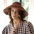 The Reign Jute Hat in Burnt Sienna